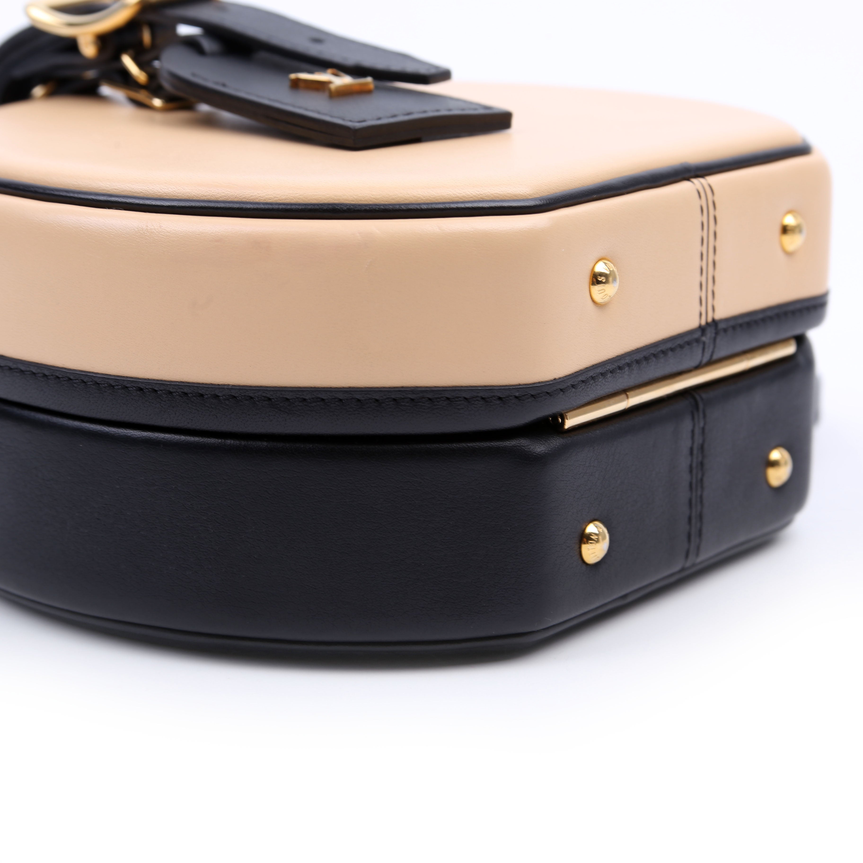 Louis Vuitton Petite Boite Chapeau Calfskin Tan/Black