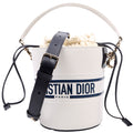 Christian Dior Vibe Bucket Bag Calfskin Small White/Navy