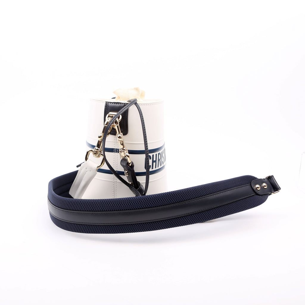 Christian Dior Vibe Bucket Bag Calfskin Small White/Navy
