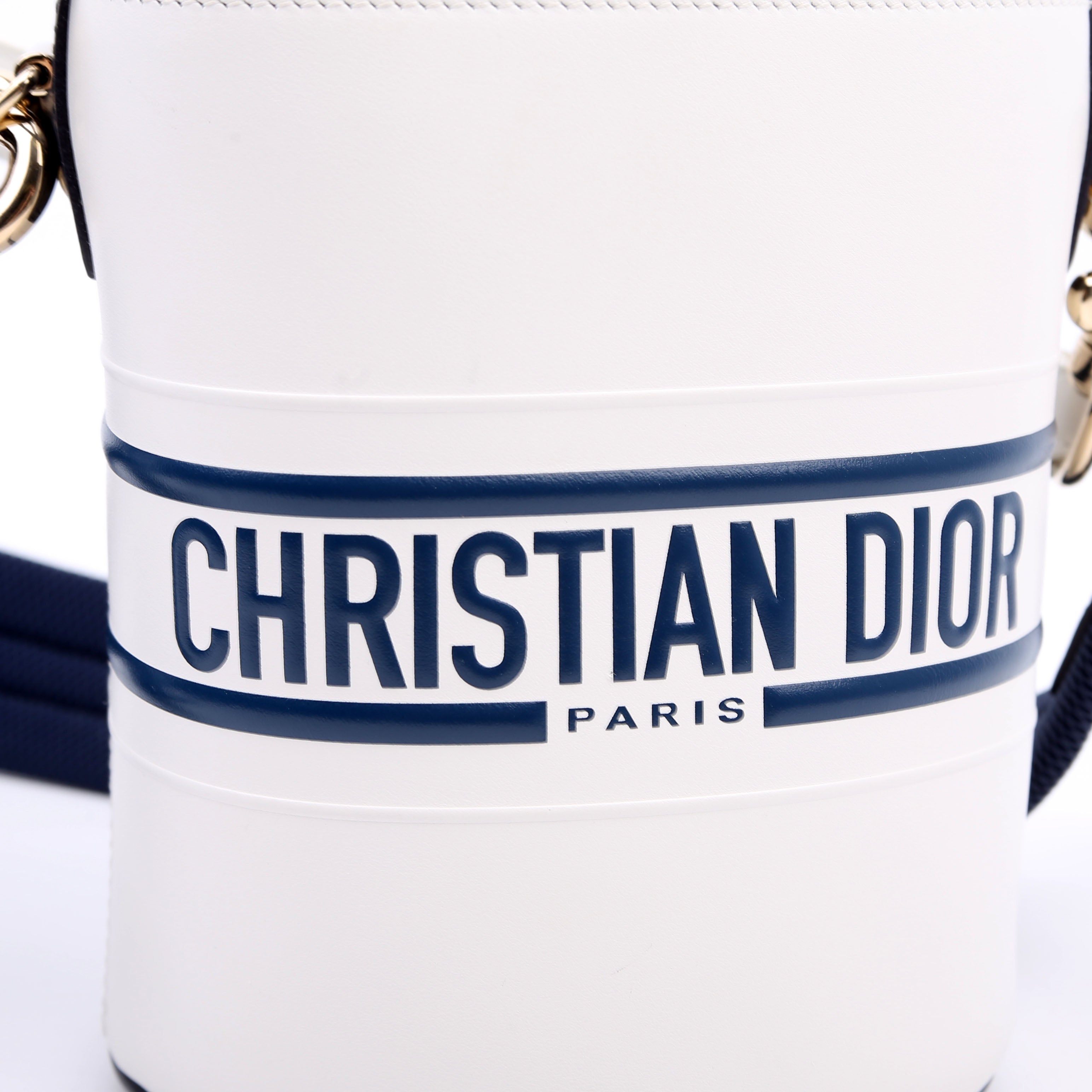 Christian Dior Vibe Bucket Bag Calfskin Small White/Navy