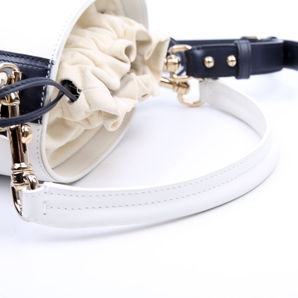 Christian Dior Vibe Bucket Bag Calfskin Small White/Navy