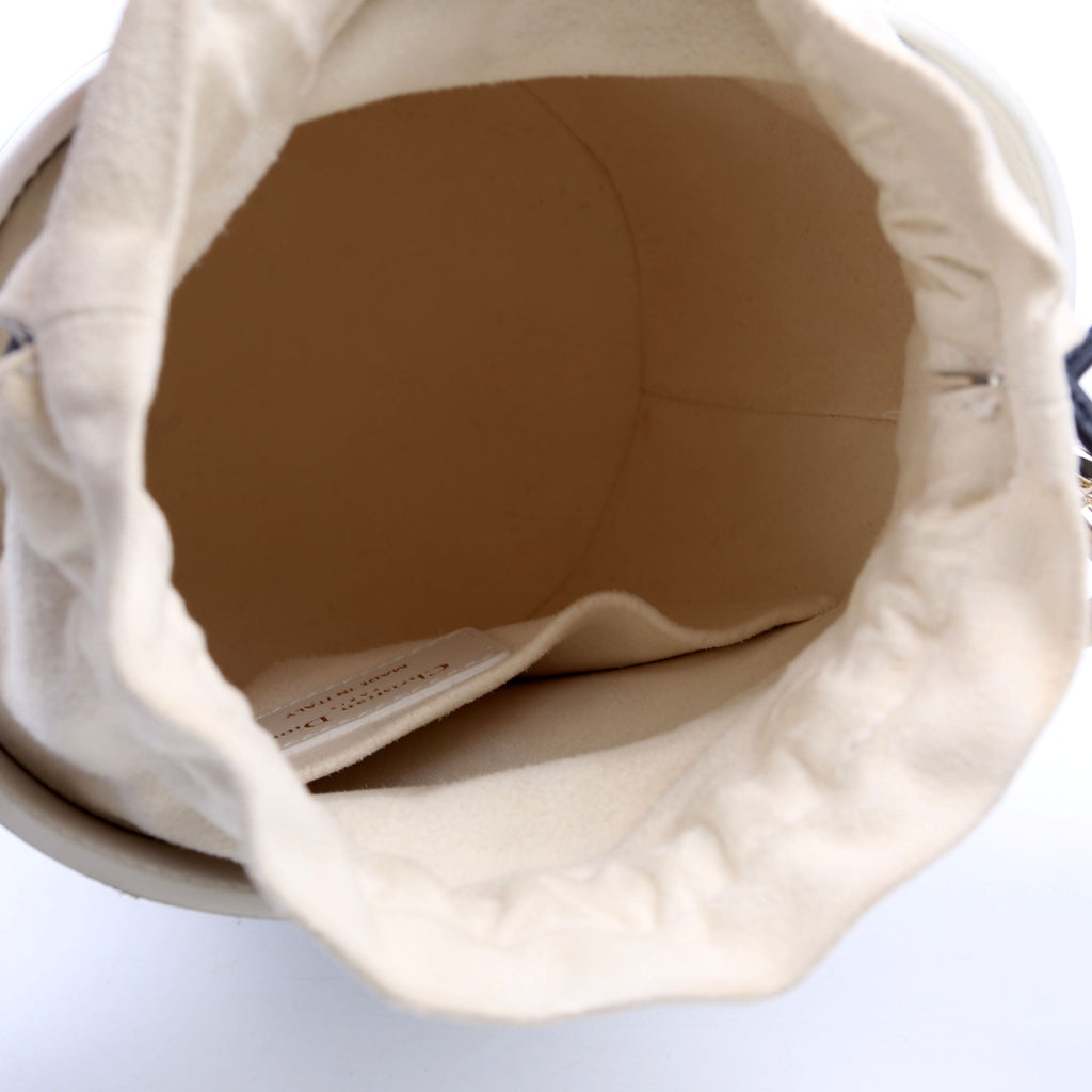 Christian Dior Vibe Bucket Bag Calfskin Small White/Navy