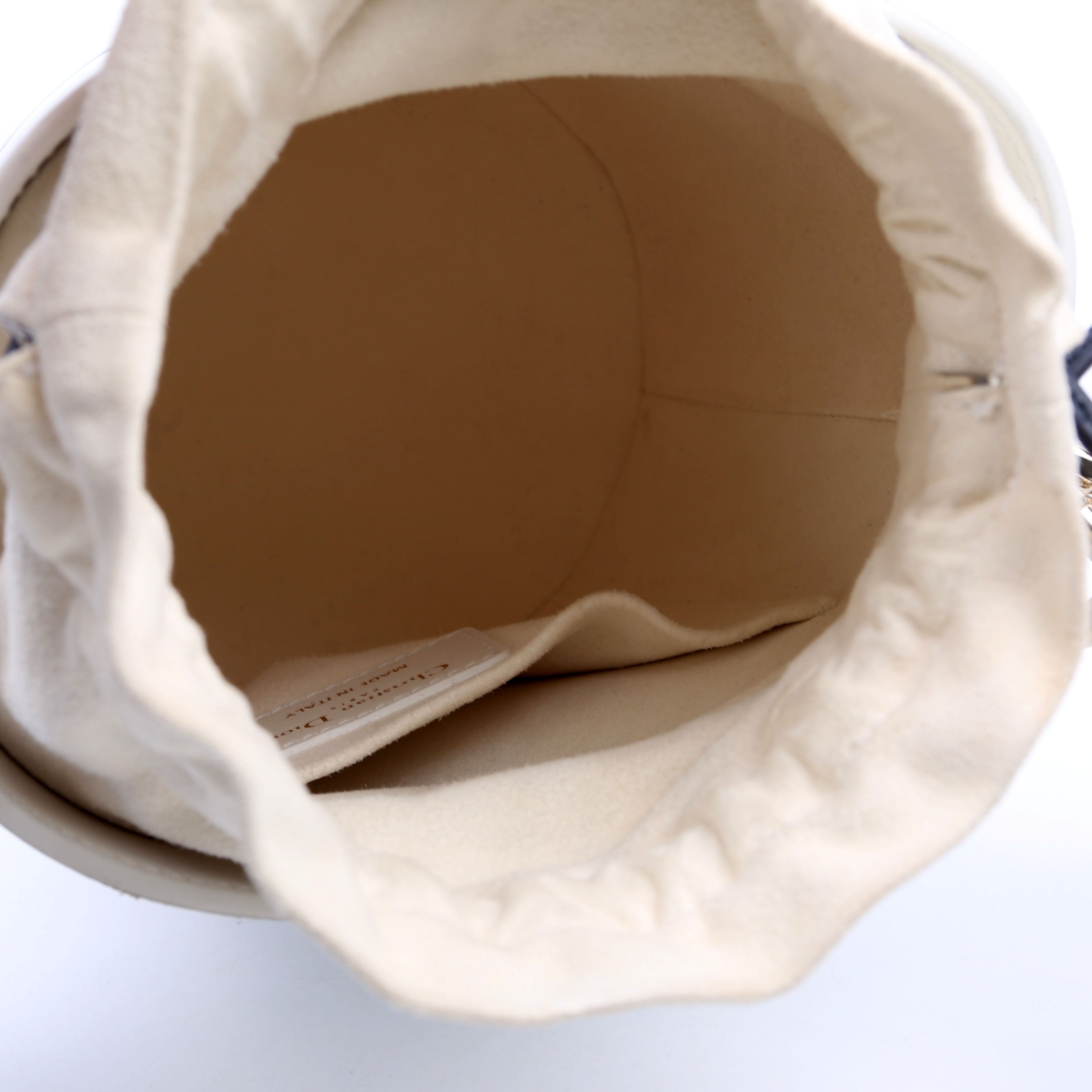Christian Dior Vibe Bucket Bag Calfskin Small White/Navy