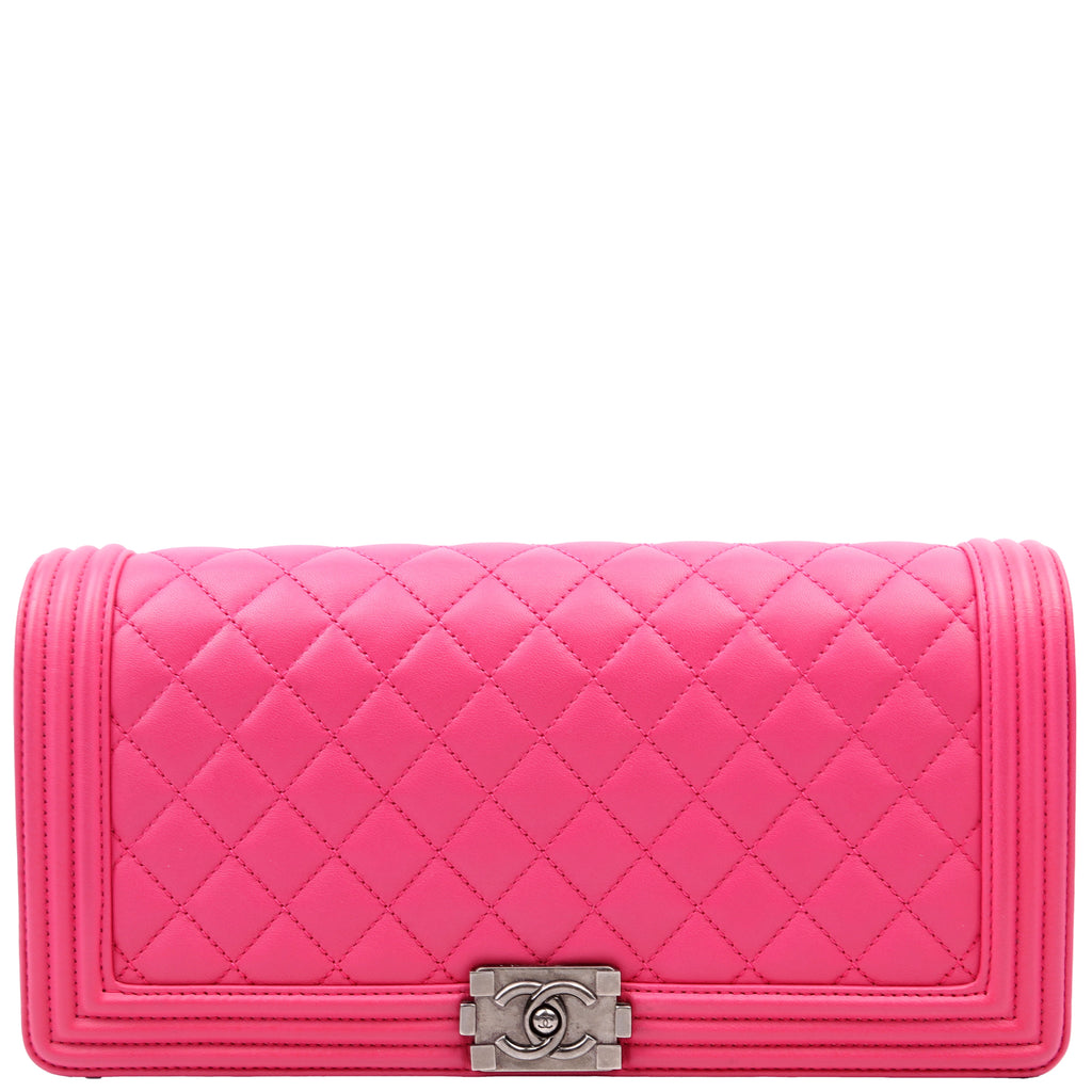 Chanel Boy Flap Clutch 19M Pink