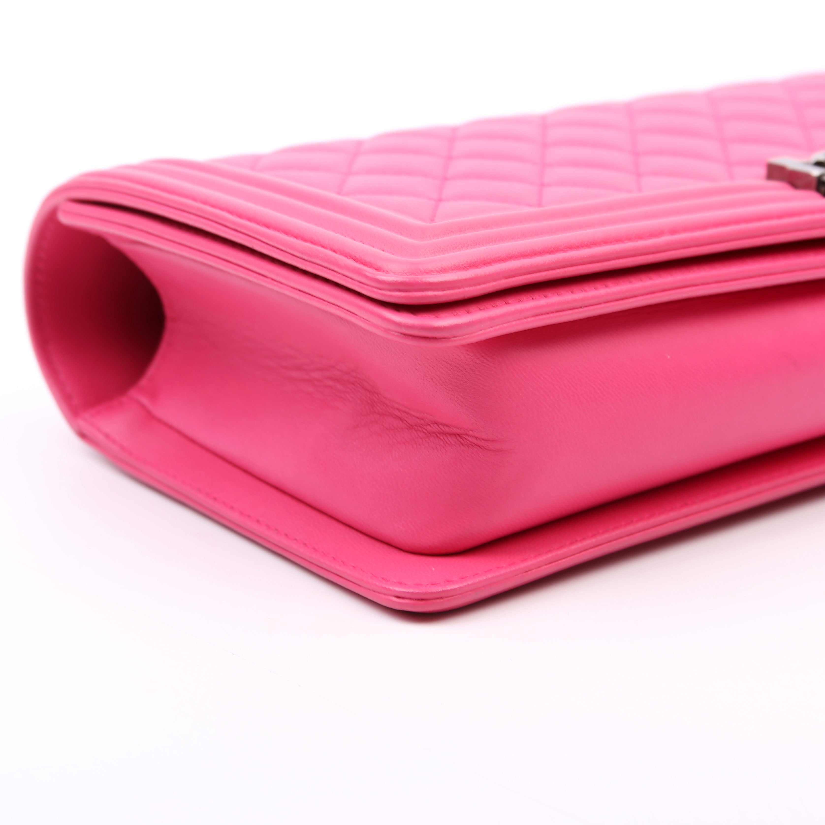 Chanel Boy Flap Clutch 19M Pink