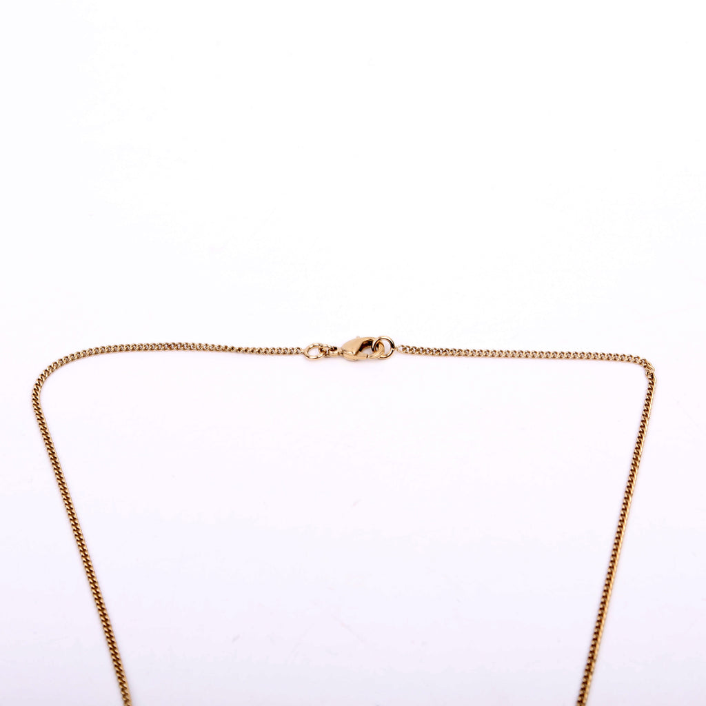 Chanel CC Flower Faux Pearl Drop Pendant Necklace Gold