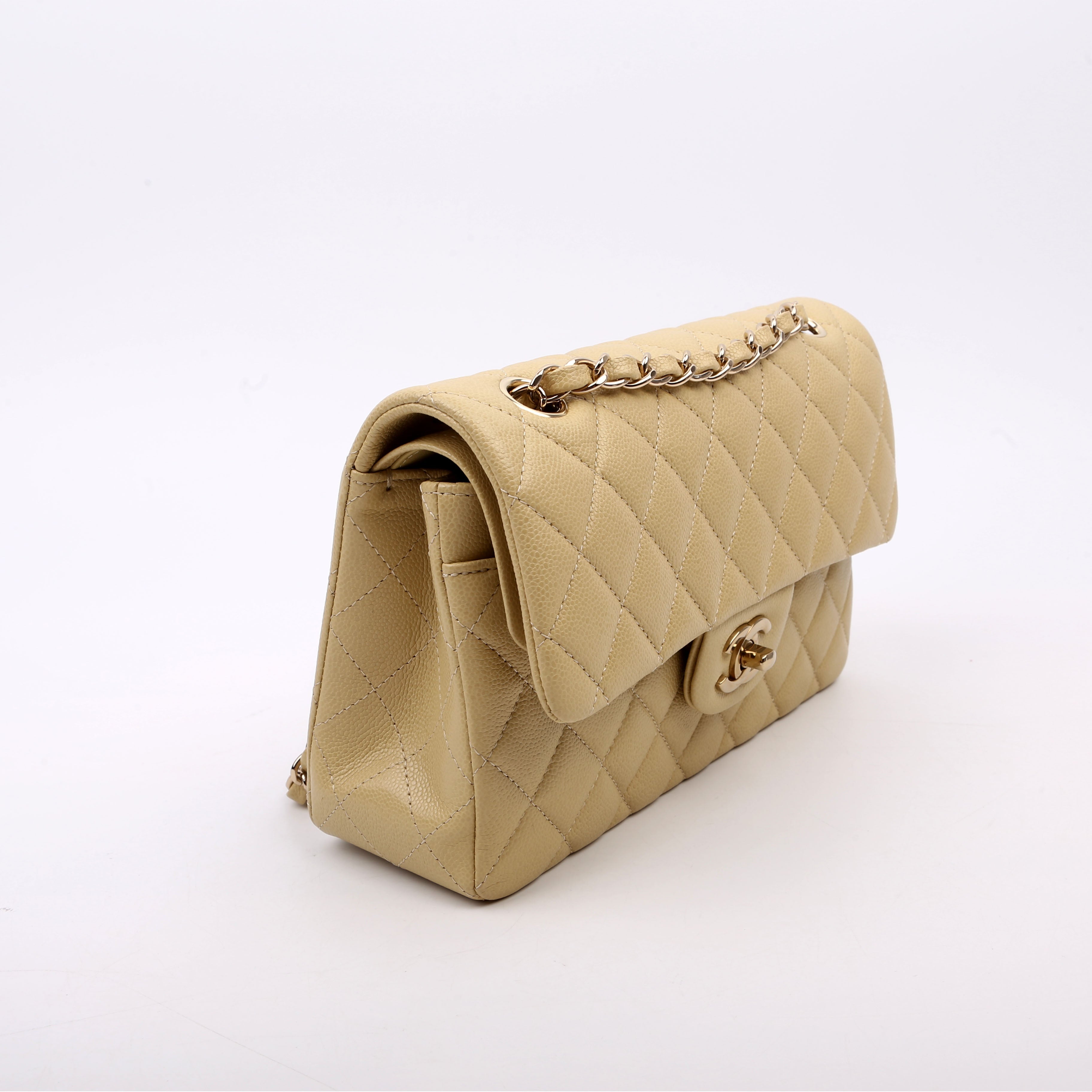 Chanel Classic Flap Small Caviar Neutral
