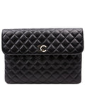 Chanel CC Quilted Flap Clutch 31M Black