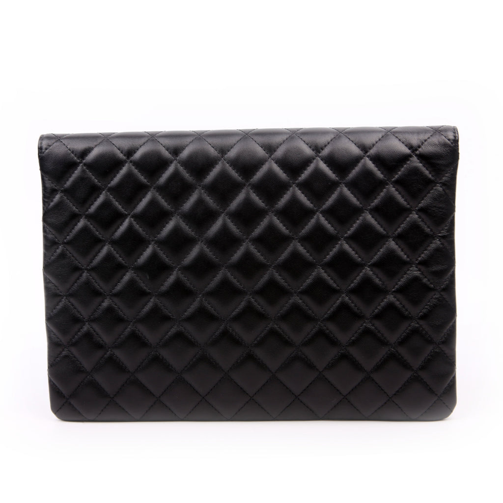 Chanel CC Quilted Flap Clutch 31M Black
