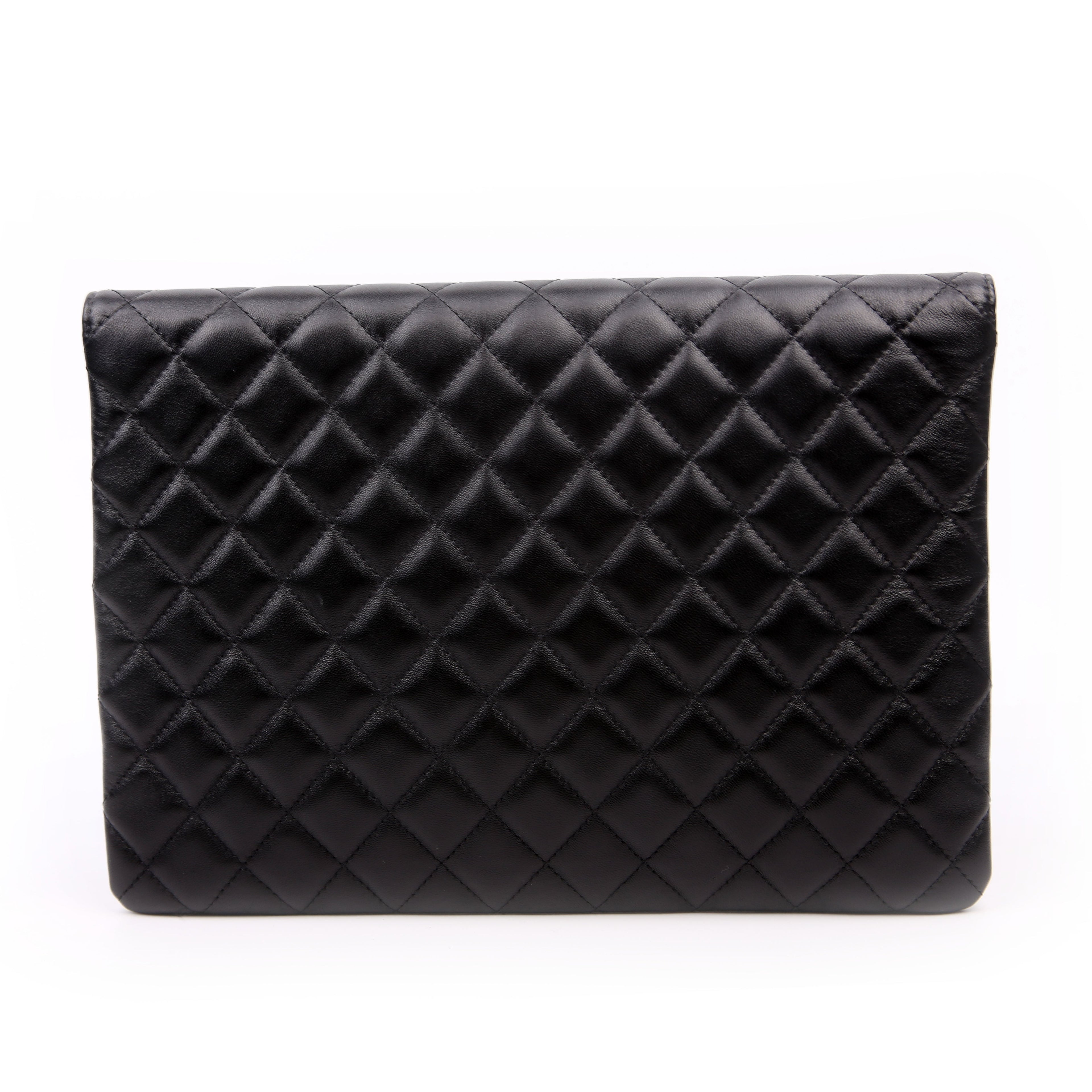 Chanel CC Quilted Flap Clutch 31M Black