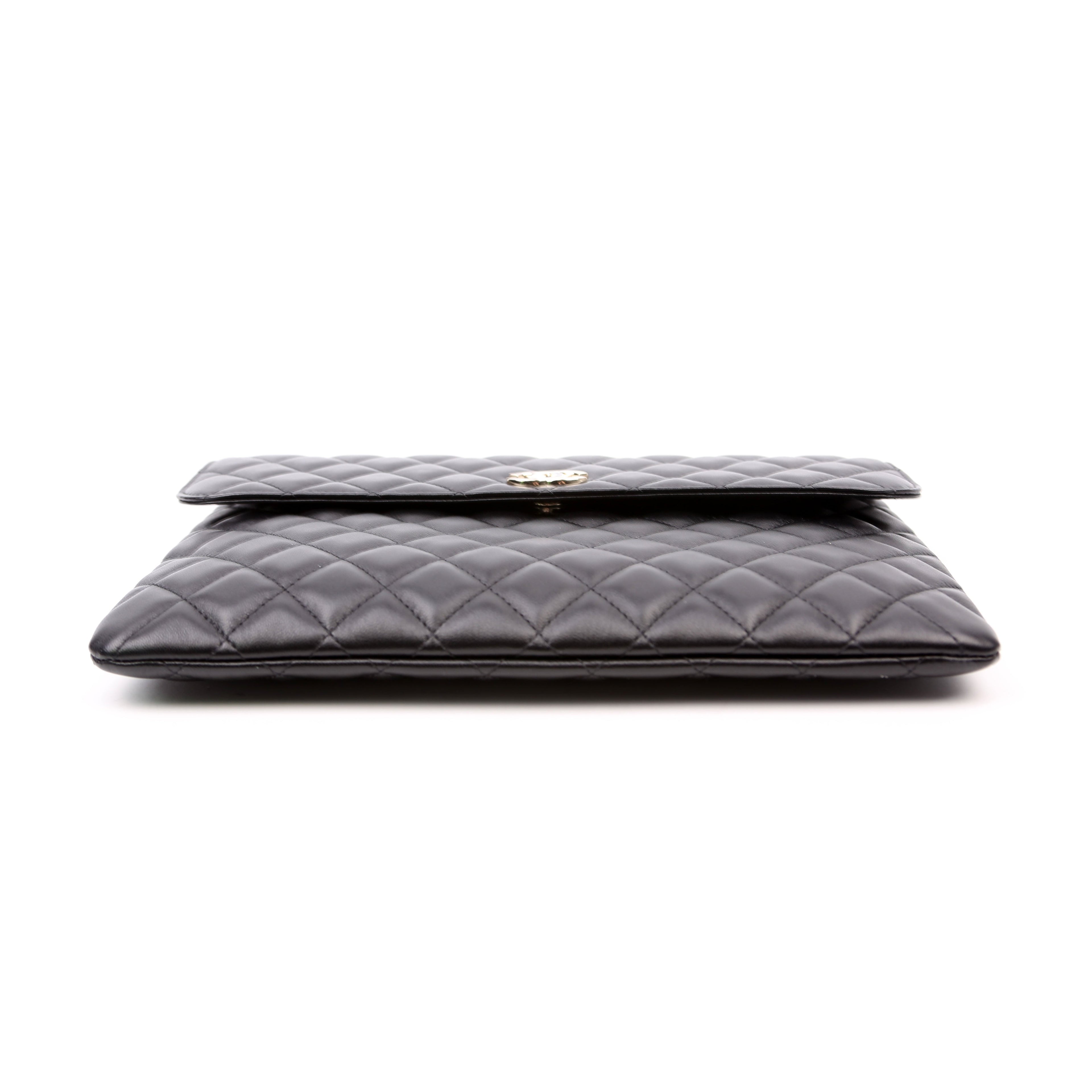 Chanel CC Quilted Flap Clutch 31M Black