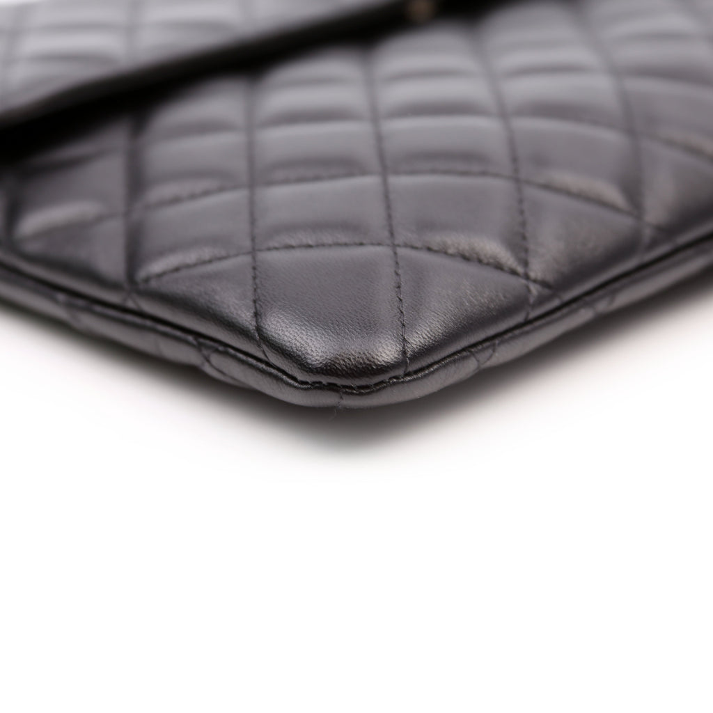 Chanel CC Quilted Flap Clutch 31M Black