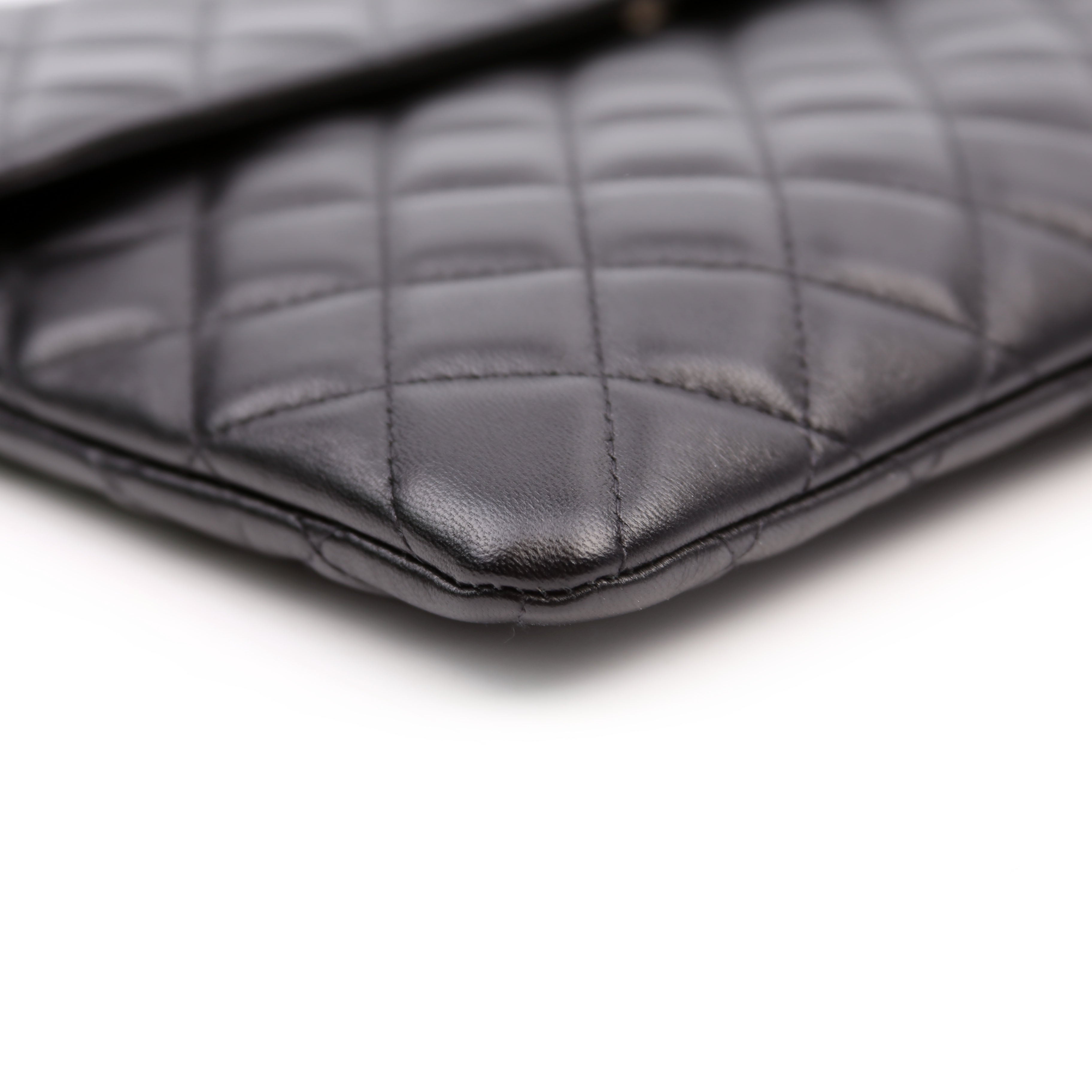 Chanel CC Quilted Flap Clutch 31M Black