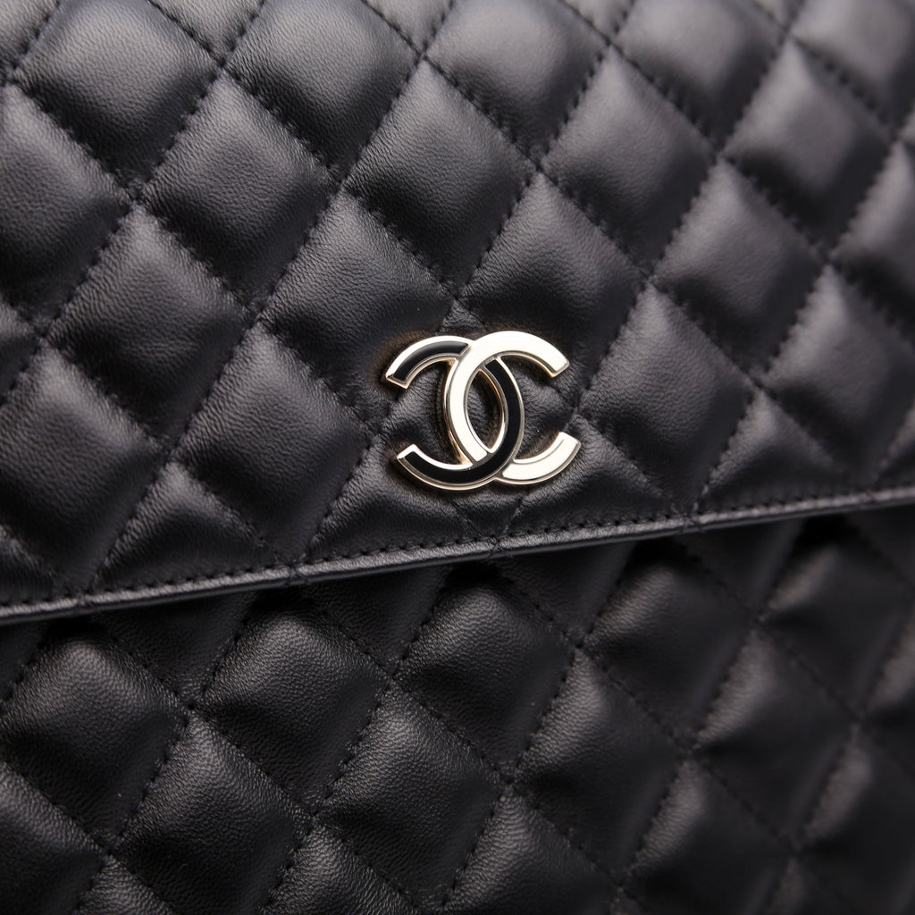 Chanel CC Quilted Flap Clutch 31M Black