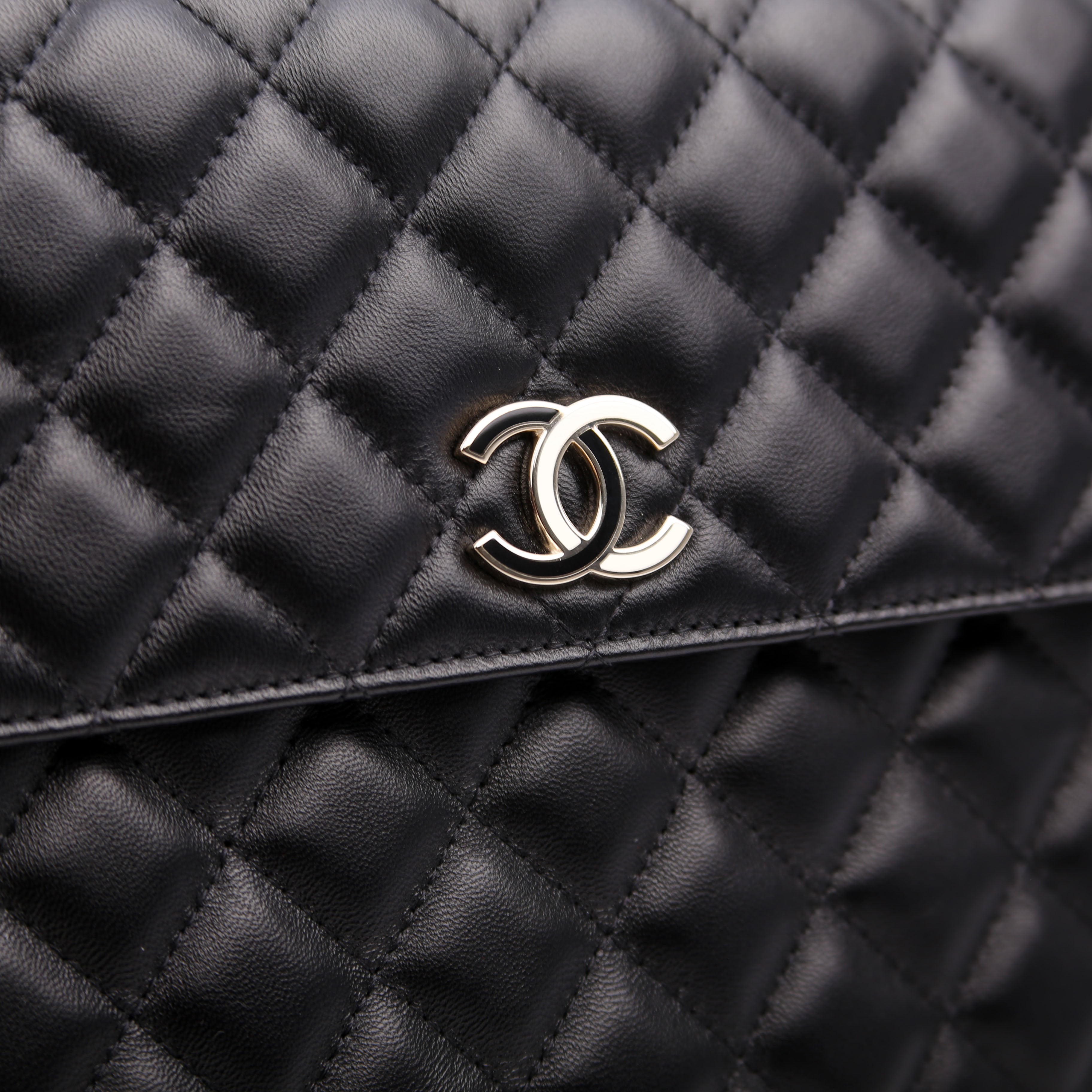 Chanel CC Quilted Flap Clutch 31M Black