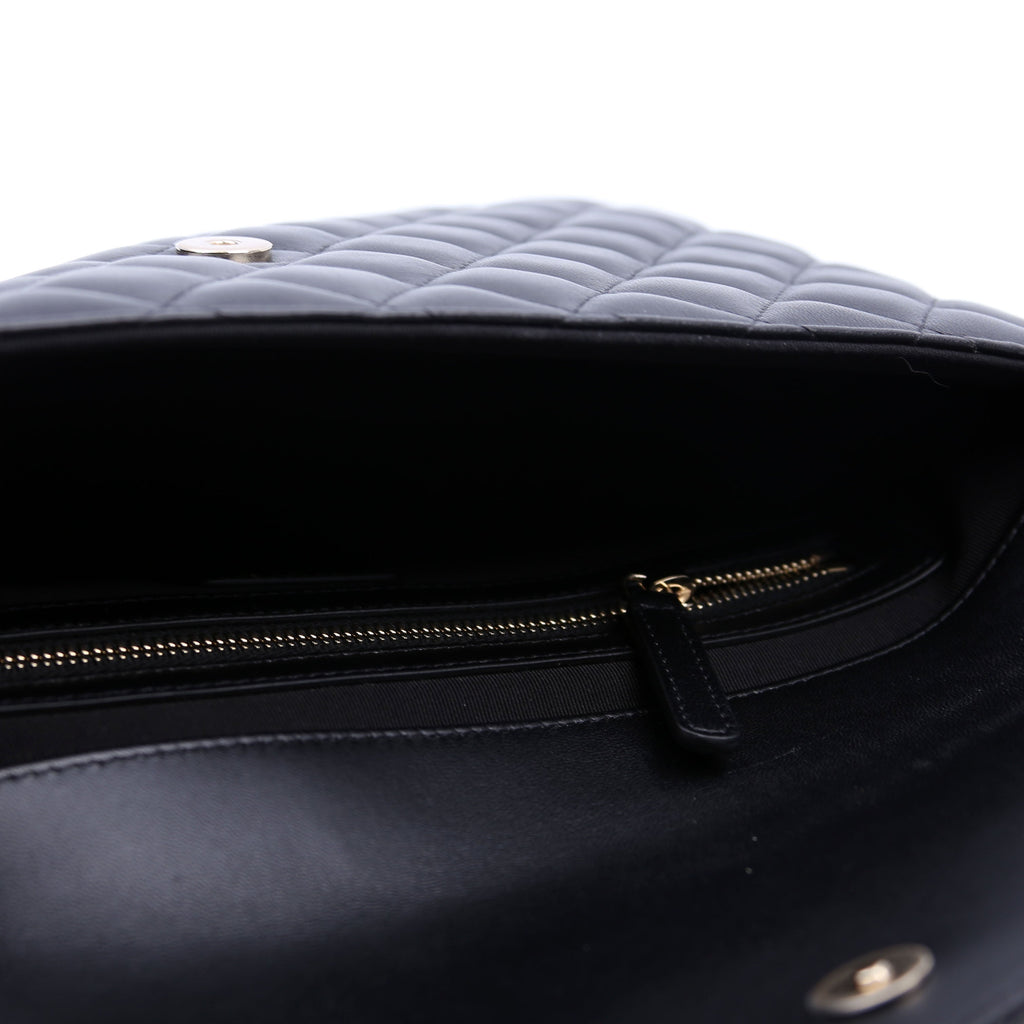 Chanel CC Quilted Flap Clutch 31M Black