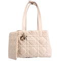 Christian Dior Toujours Medium Macrocannage Calfskin Bag Beige