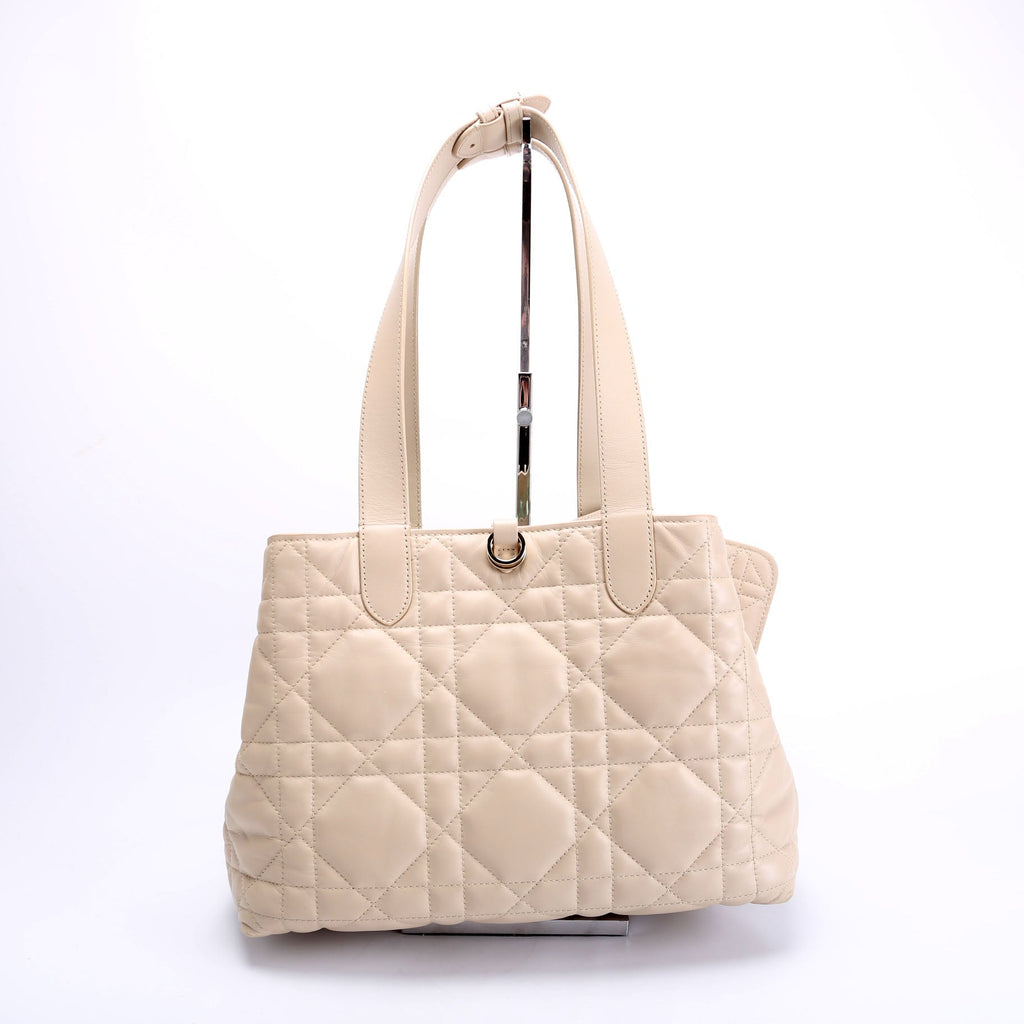 Christian Dior Toujours Medium Macrocannage Calfskin Bag Beige