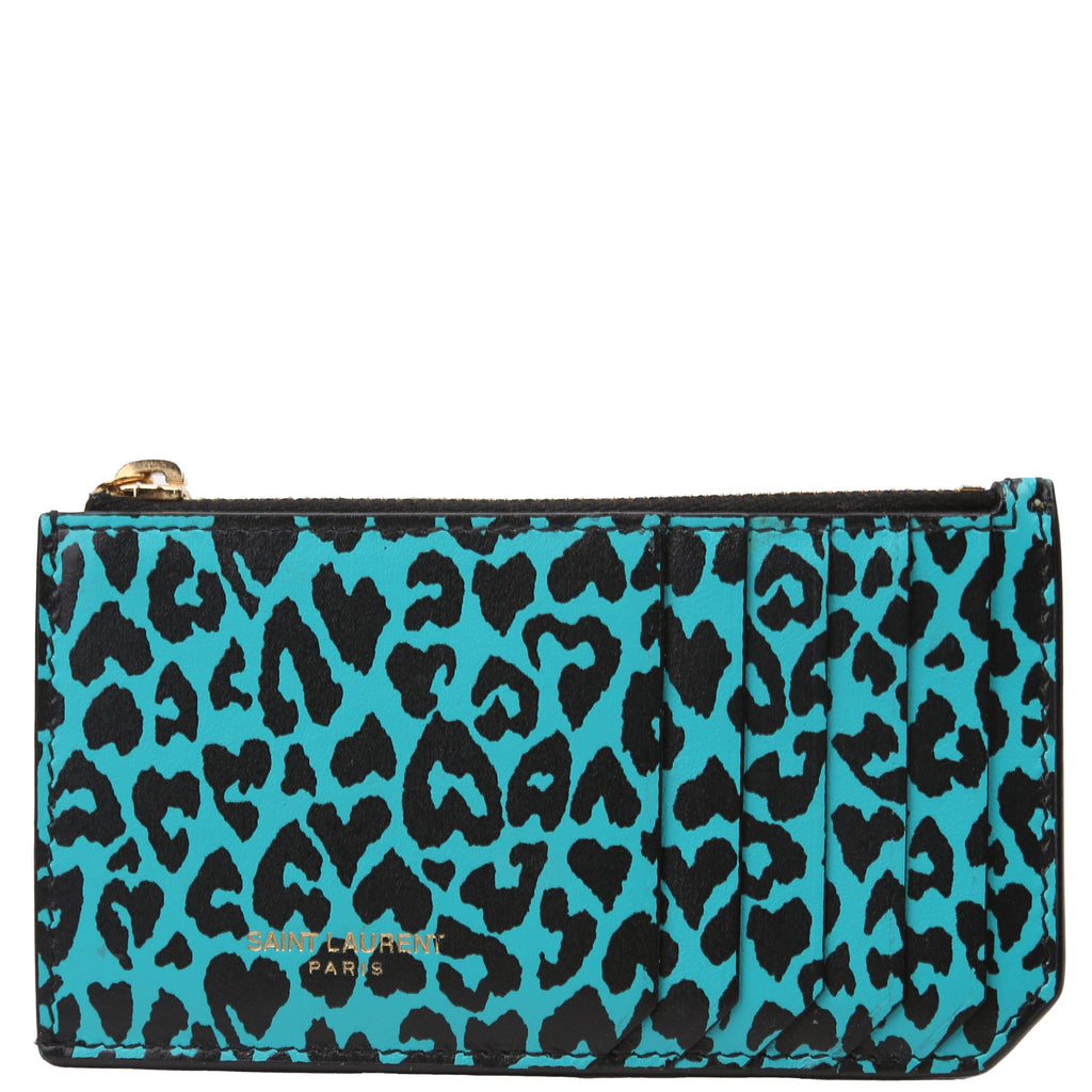 Saint Laurent 5 Fragment Card Holder Blue/Black