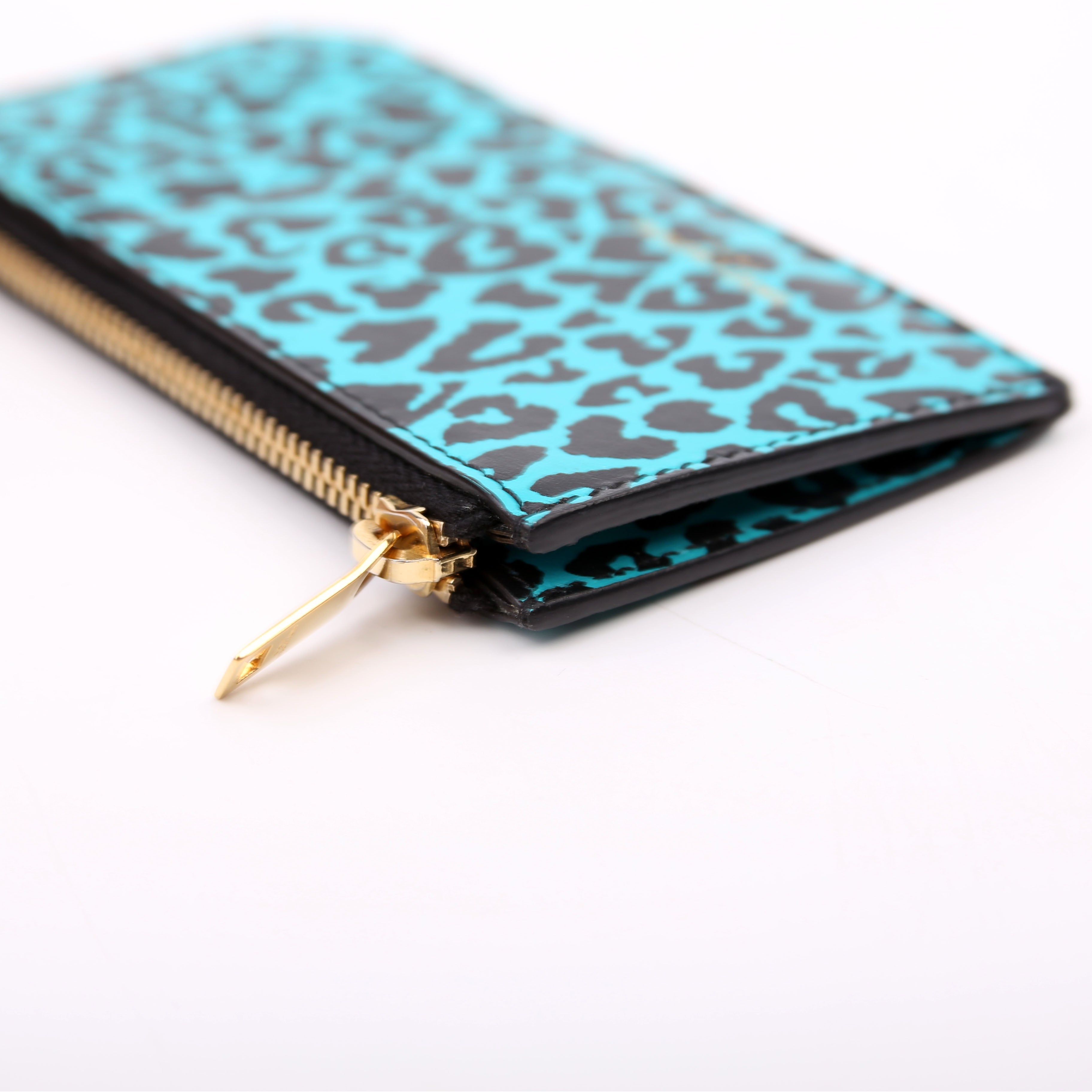 Saint Laurent 5 Fragment Card Holder Blue/Black