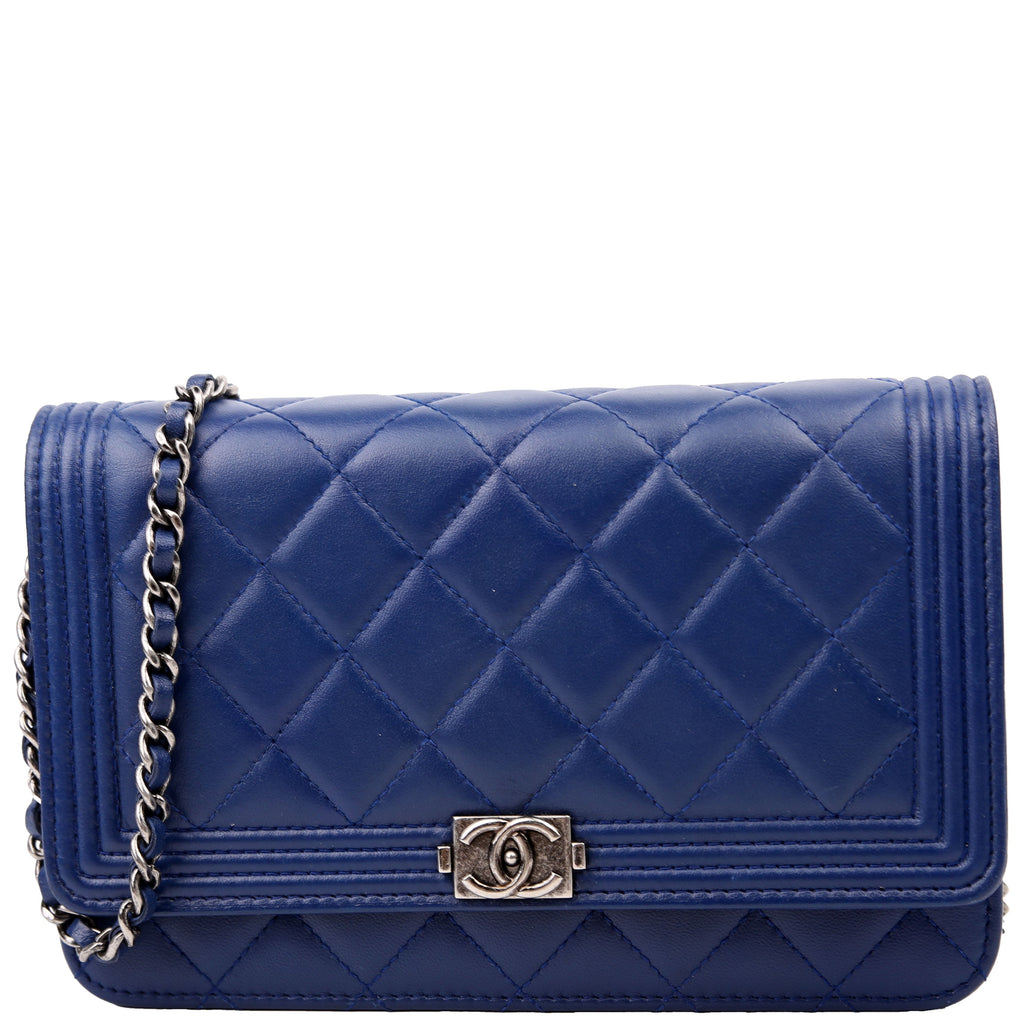 Chanel WOC Boy Lambskin Blue