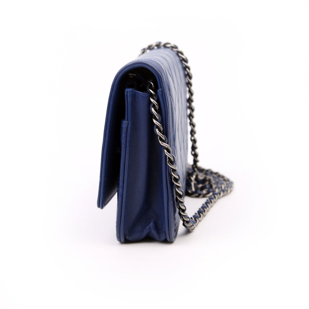 Chanel WOC Boy Lambskin Blue