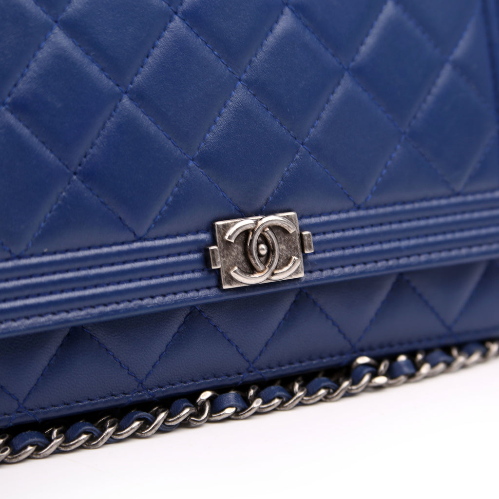 Chanel WOC Boy Lambskin Blue