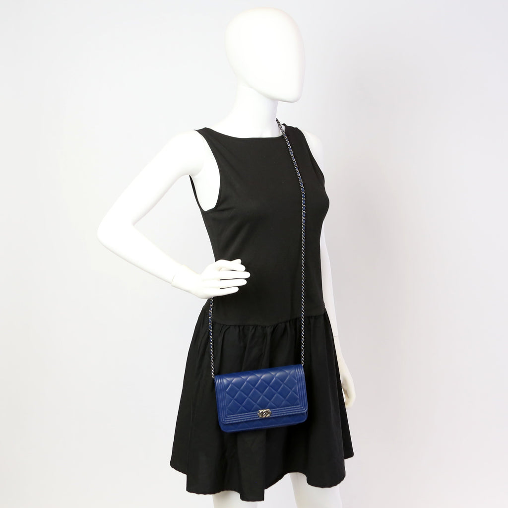Chanel WOC Boy Lambskin Blue