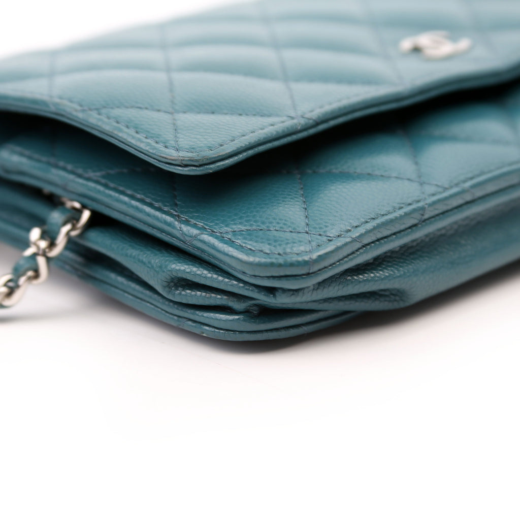 Chanel WOC Classic Quilted Caviar Teal
