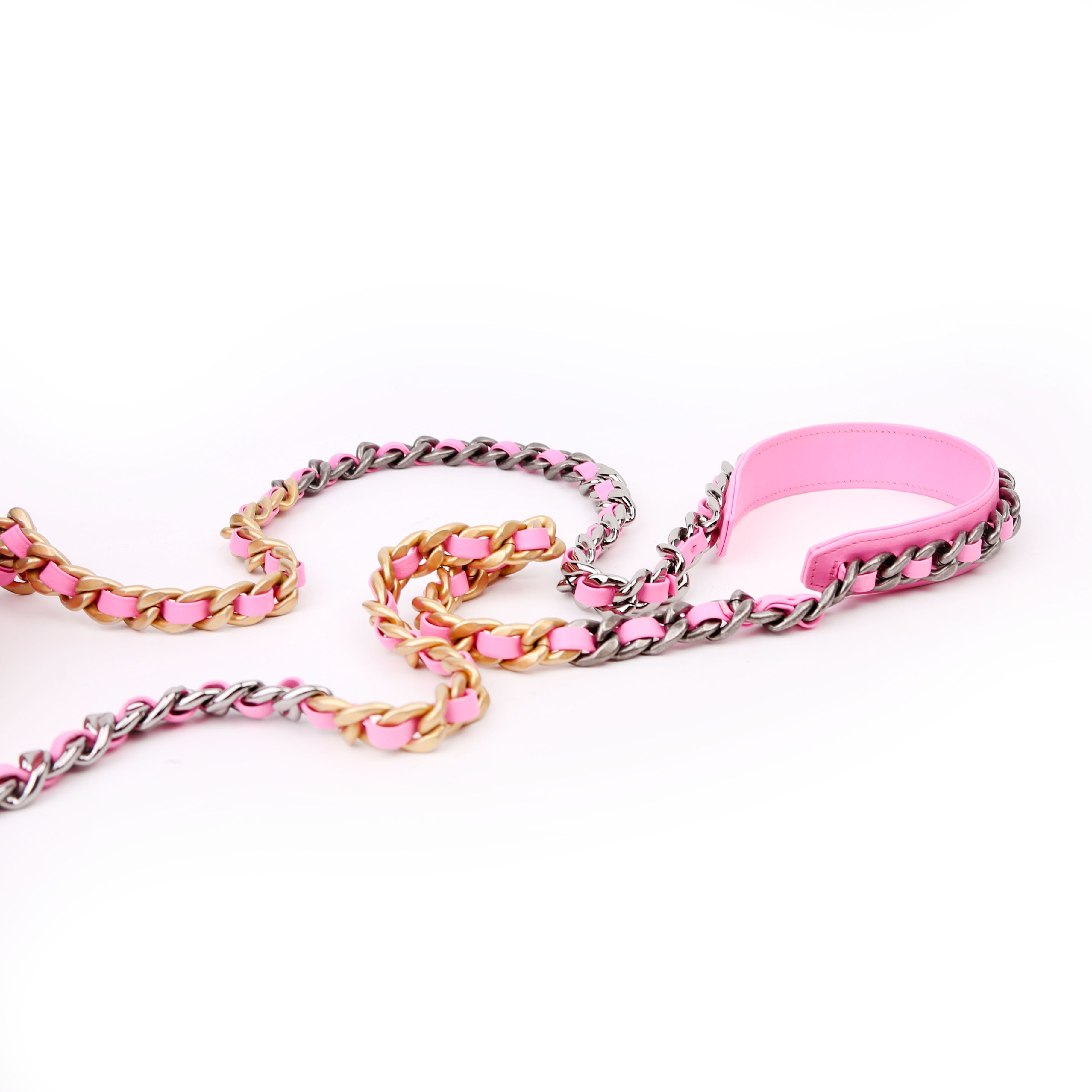 Chanel Chanel 19 Round Clutch Denim 31M Pink