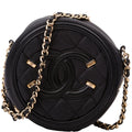Chanel Filigree Round Crossbody 29M Black