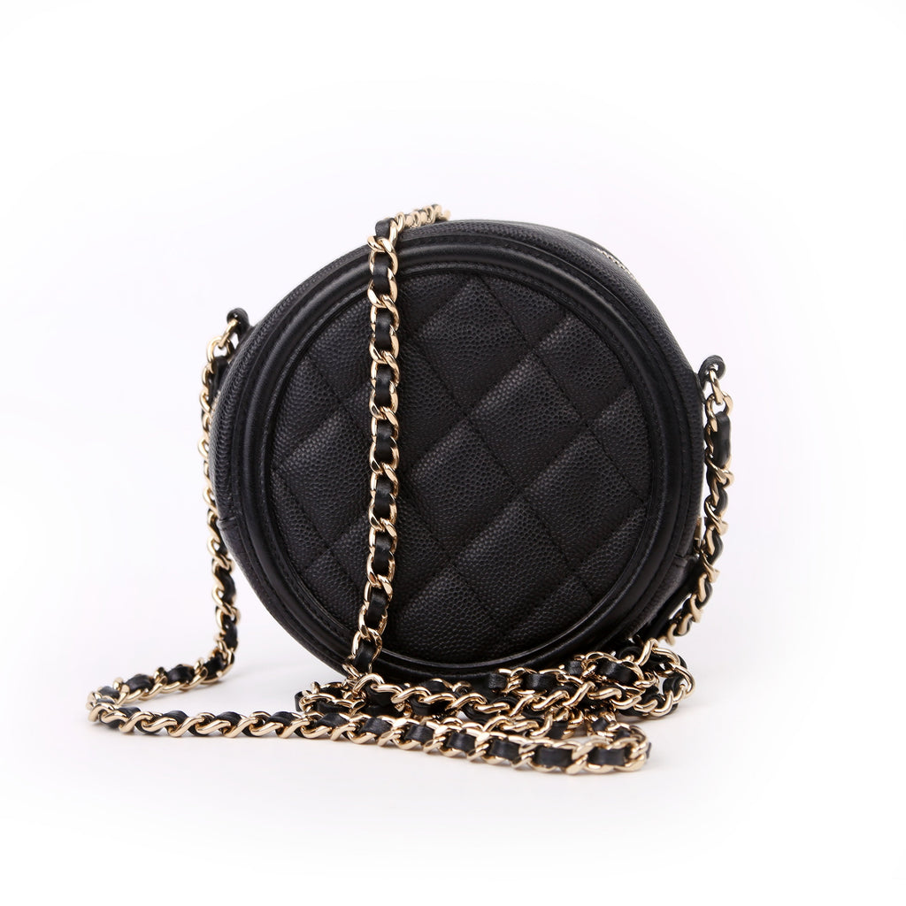 Chanel Filigree Round Crossbody 29M Black