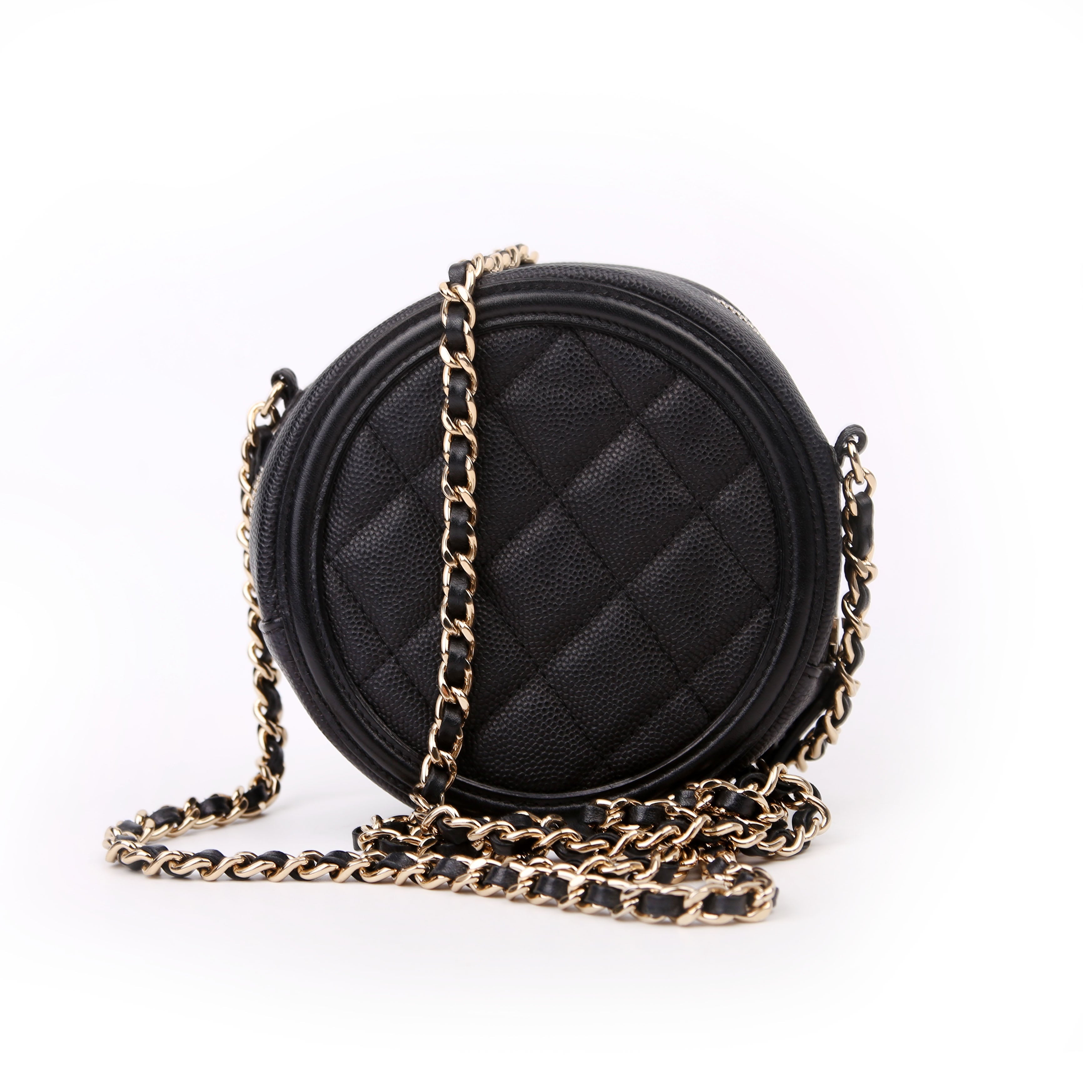 Chanel Filigree Round Crossbody 29M Black
