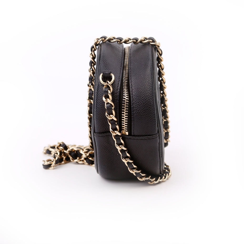 Chanel Filigree Round Crossbody 29M Black