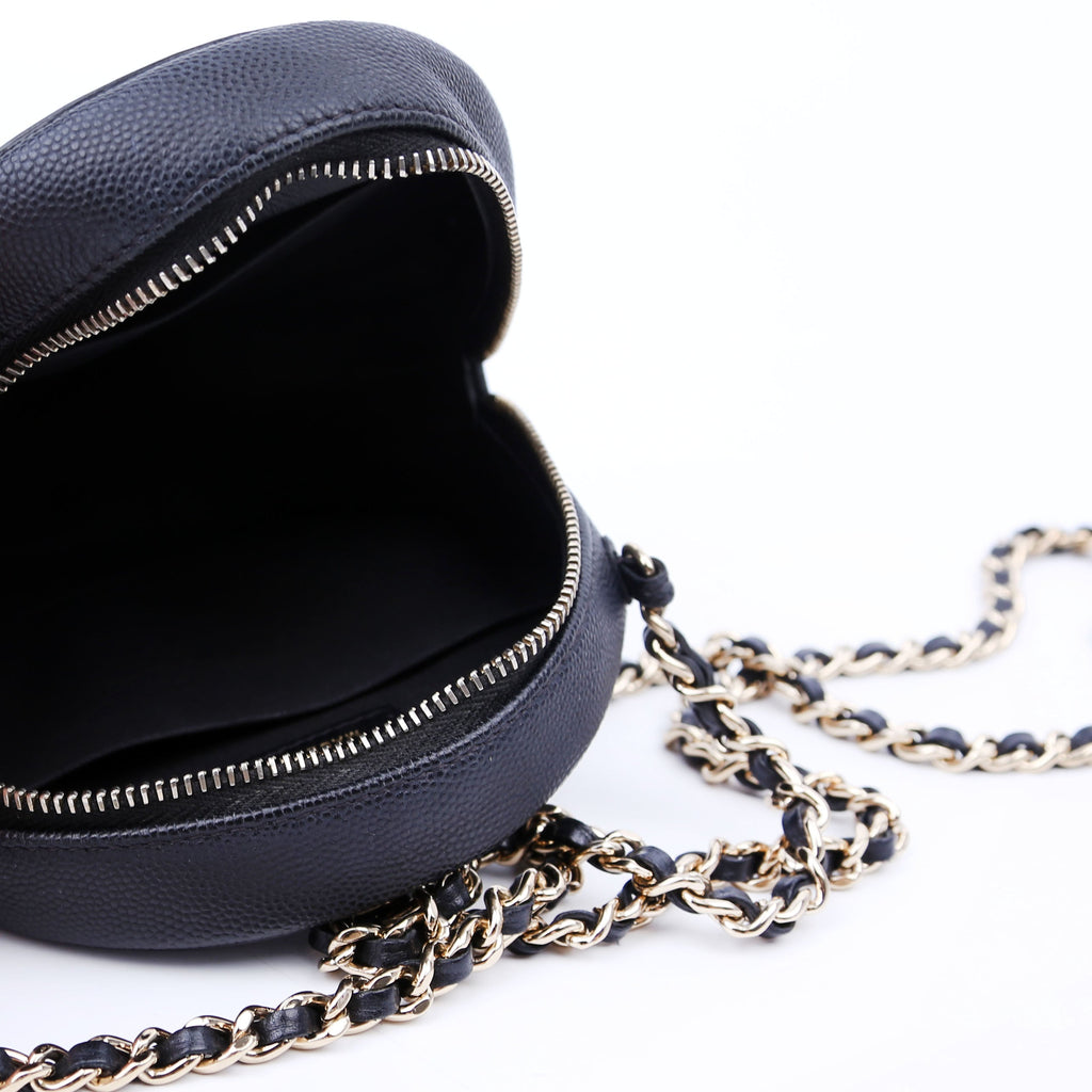 Chanel Filigree Round Crossbody 29M Black