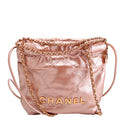 Chanel Chanel 22 Mini Metallic Calfskin RFID Pink