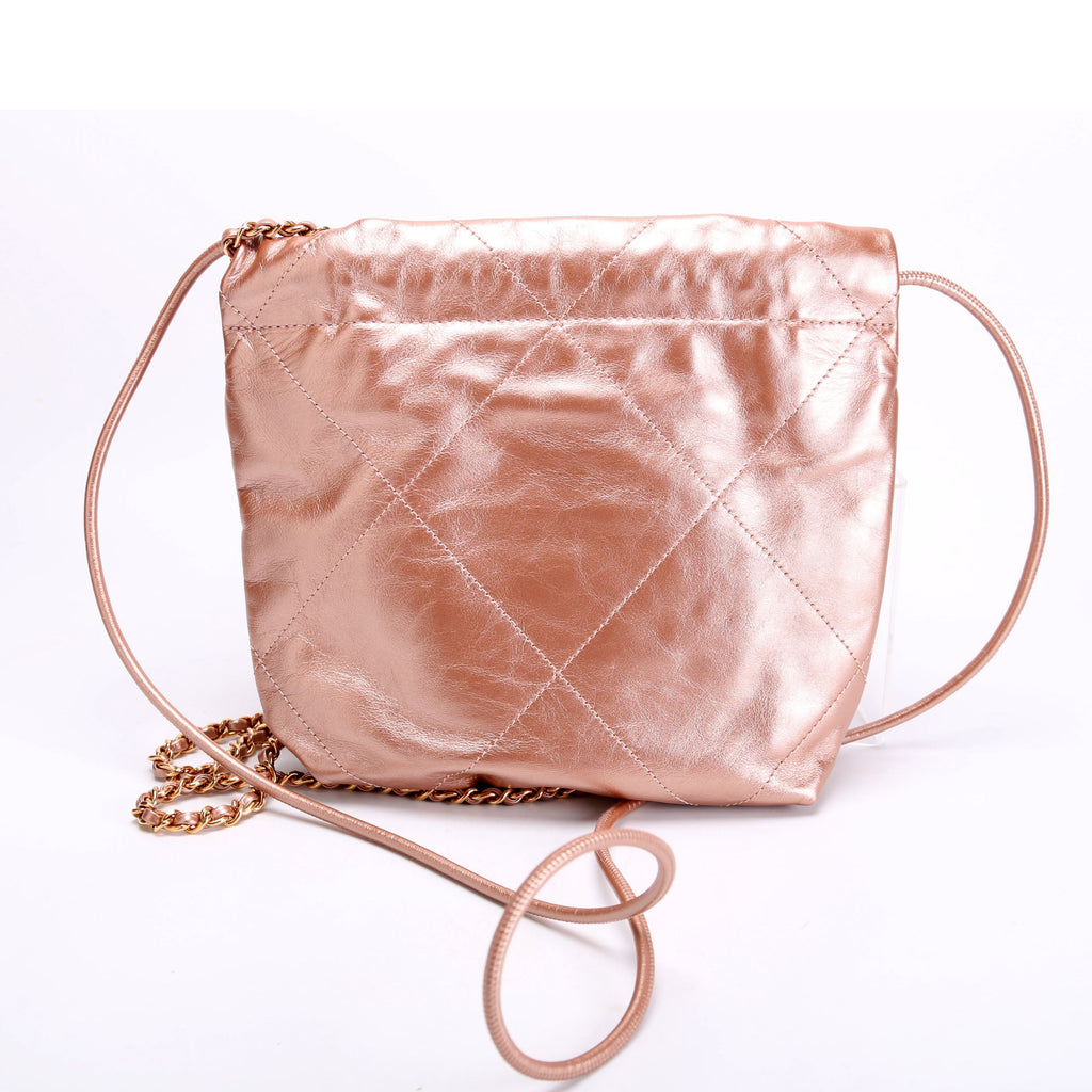 Chanel Chanel 22 Mini Metallic Calfskin RFID Pink