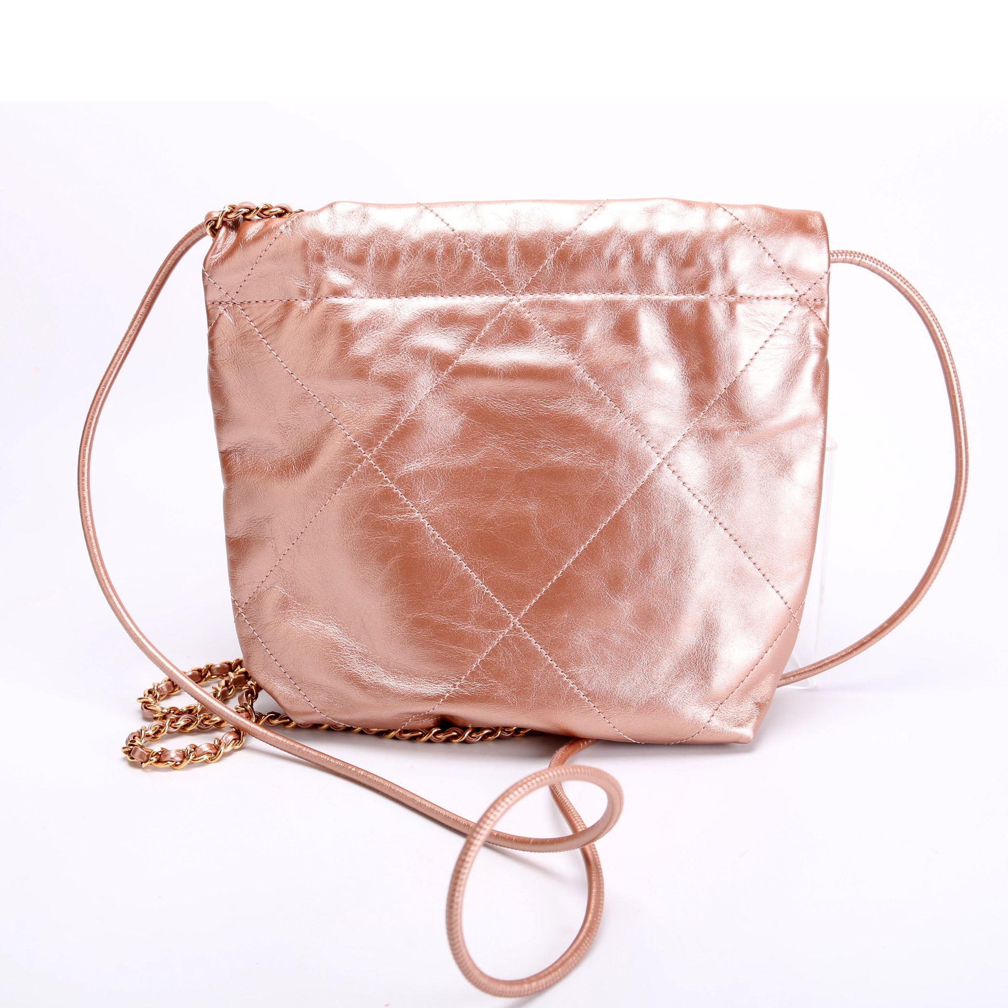 Chanel Chanel 22 Mini Metallic Calfskin RFID Pink