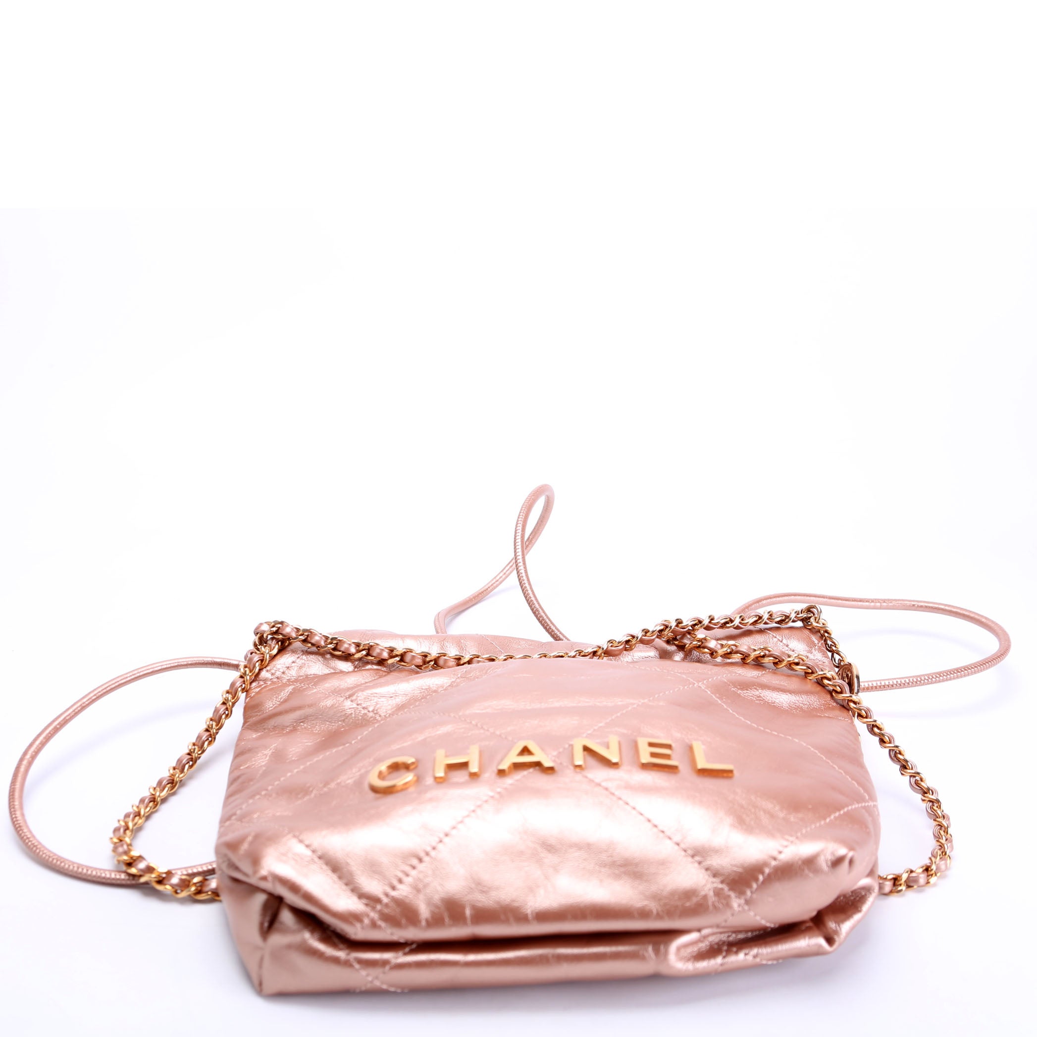 Chanel Chanel 22 Mini Metallic Calfskin RFID Pink