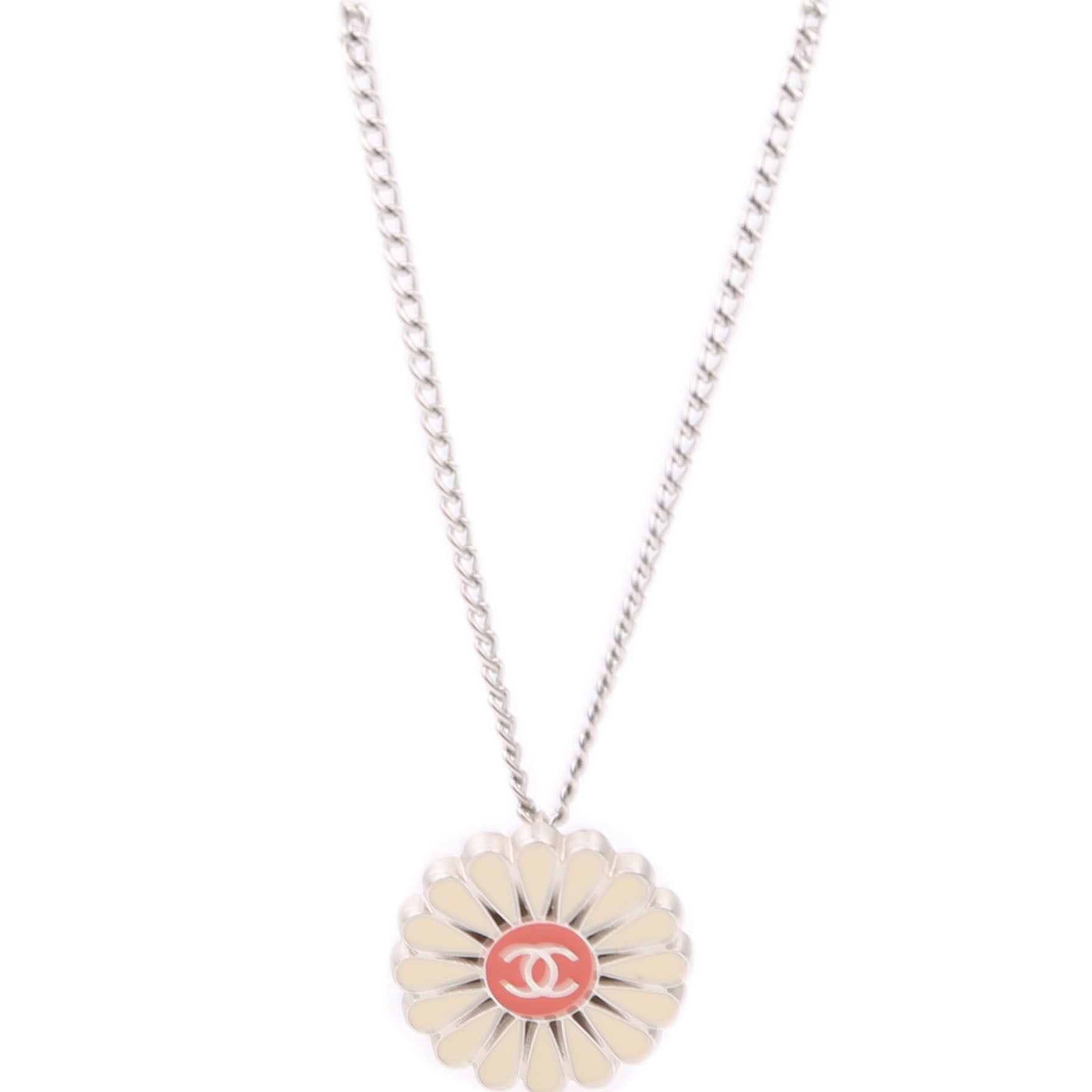 Chanel Camellia Flower Enamel Pendant