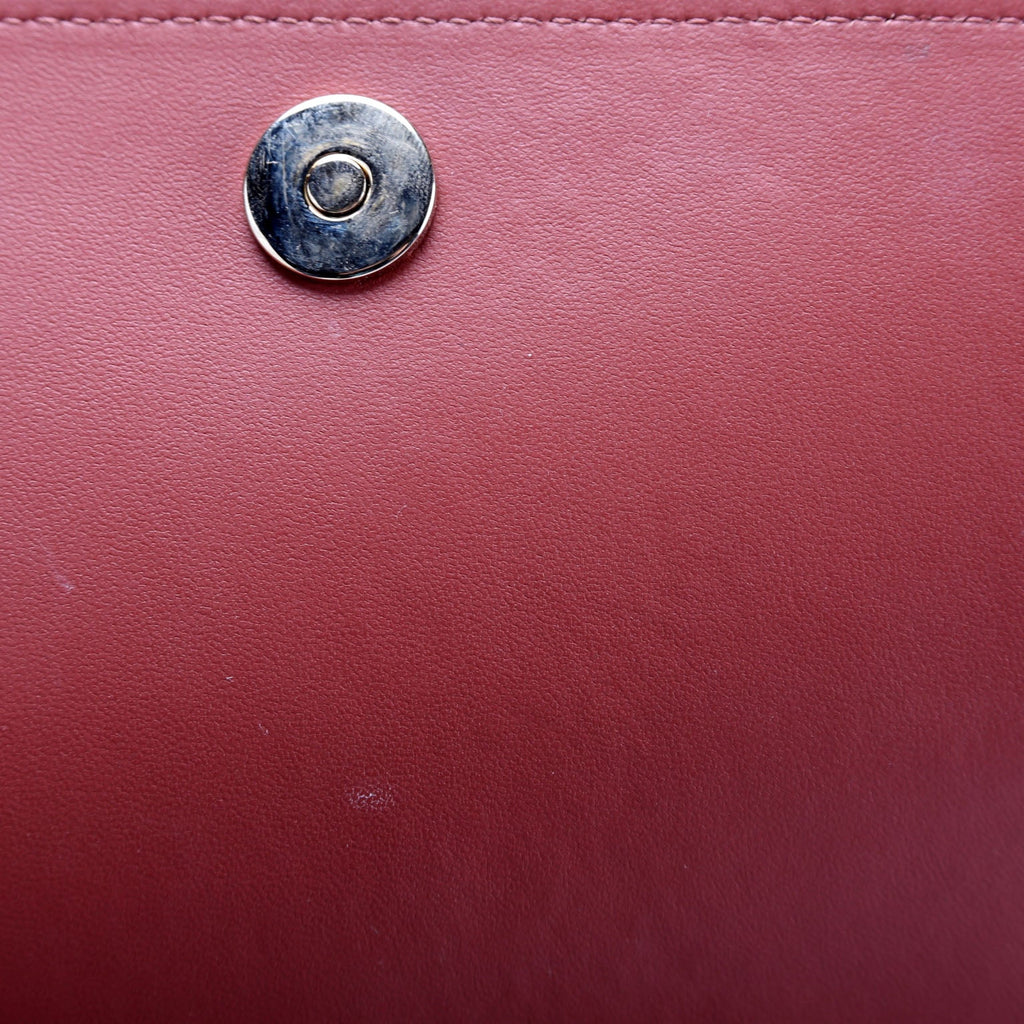 Christian Dior Lady Dior Pouch With Inserts Lambskin Cannage Rust