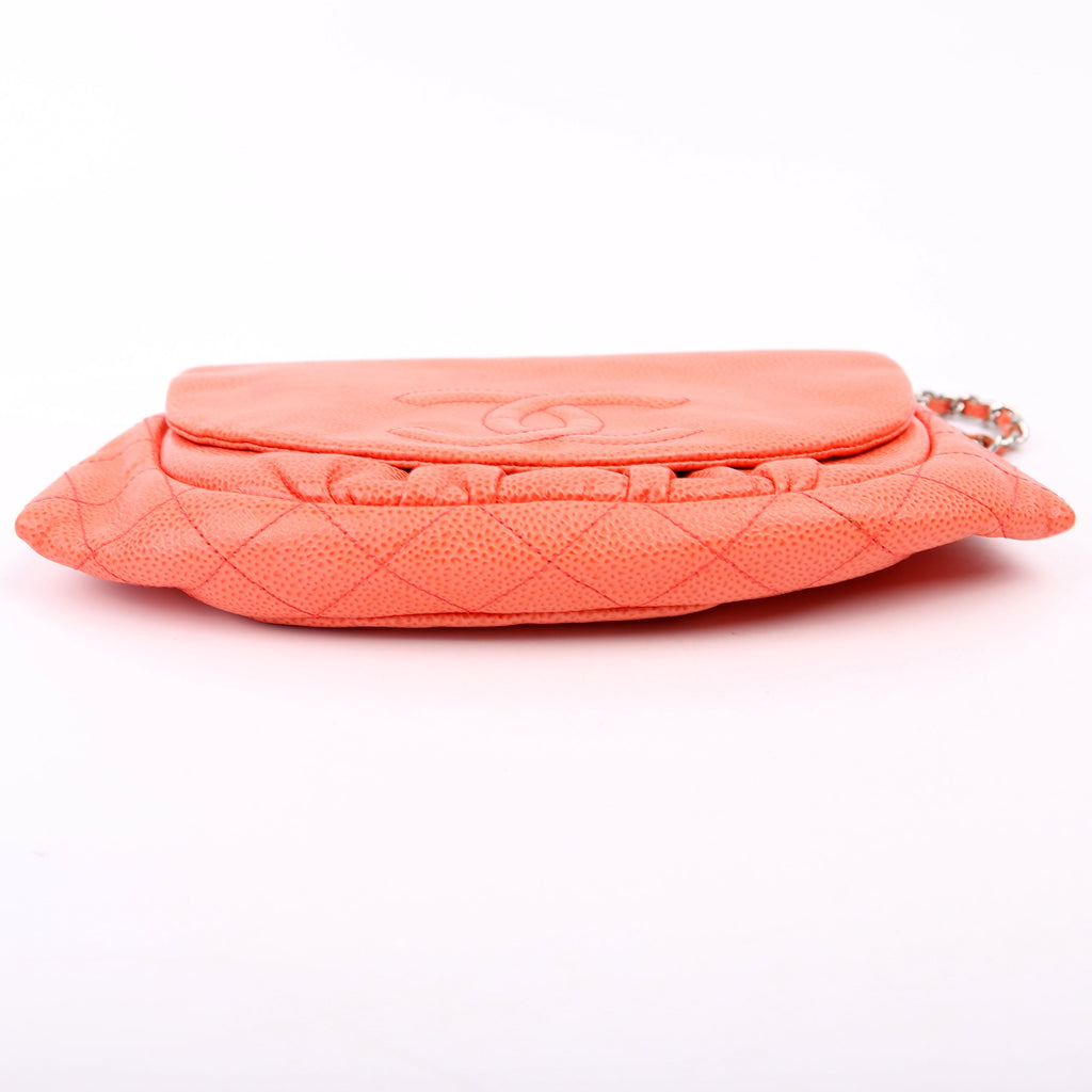Chanel Wallet On Chain Half Moon Caviar Orange