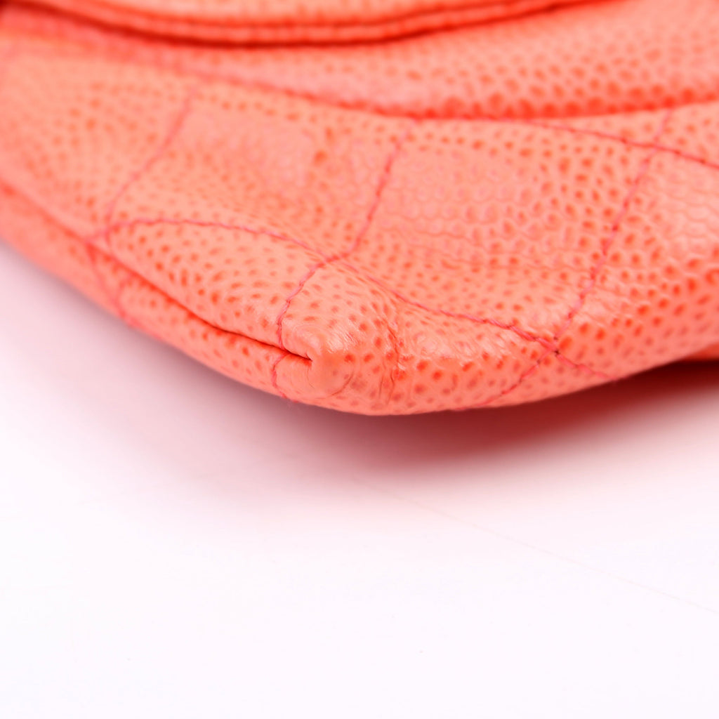 Chanel Wallet On Chain Half Moon Caviar Orange