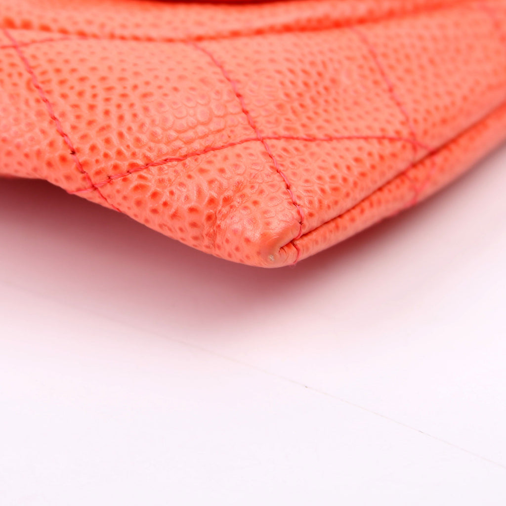 Chanel Wallet On Chain Half Moon Caviar Orange
