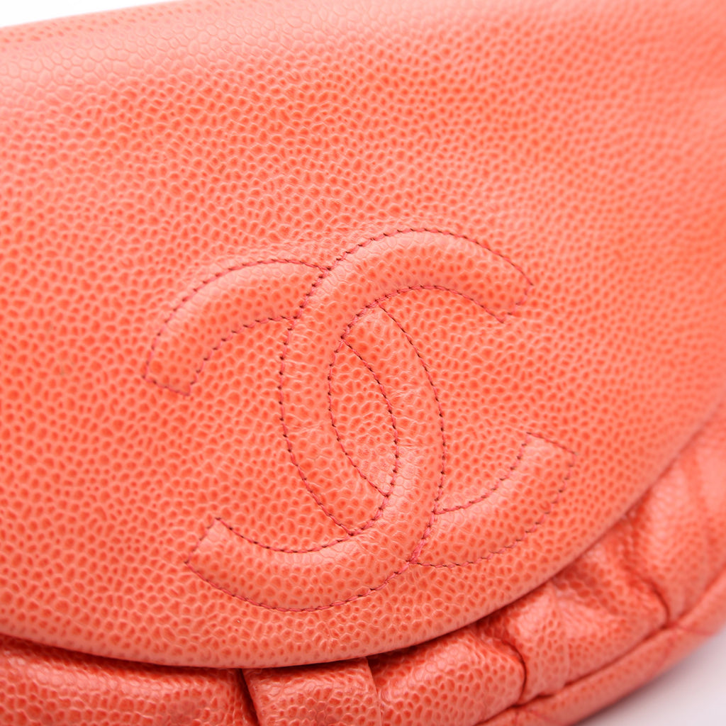 Chanel Wallet On Chain Half Moon Caviar Orange