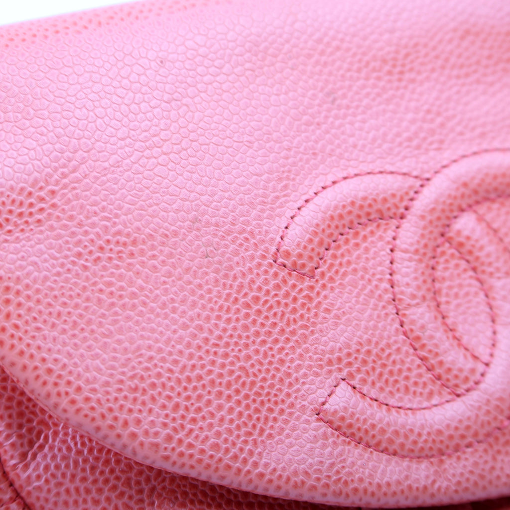 Chanel Wallet On Chain Half Moon Caviar Orange