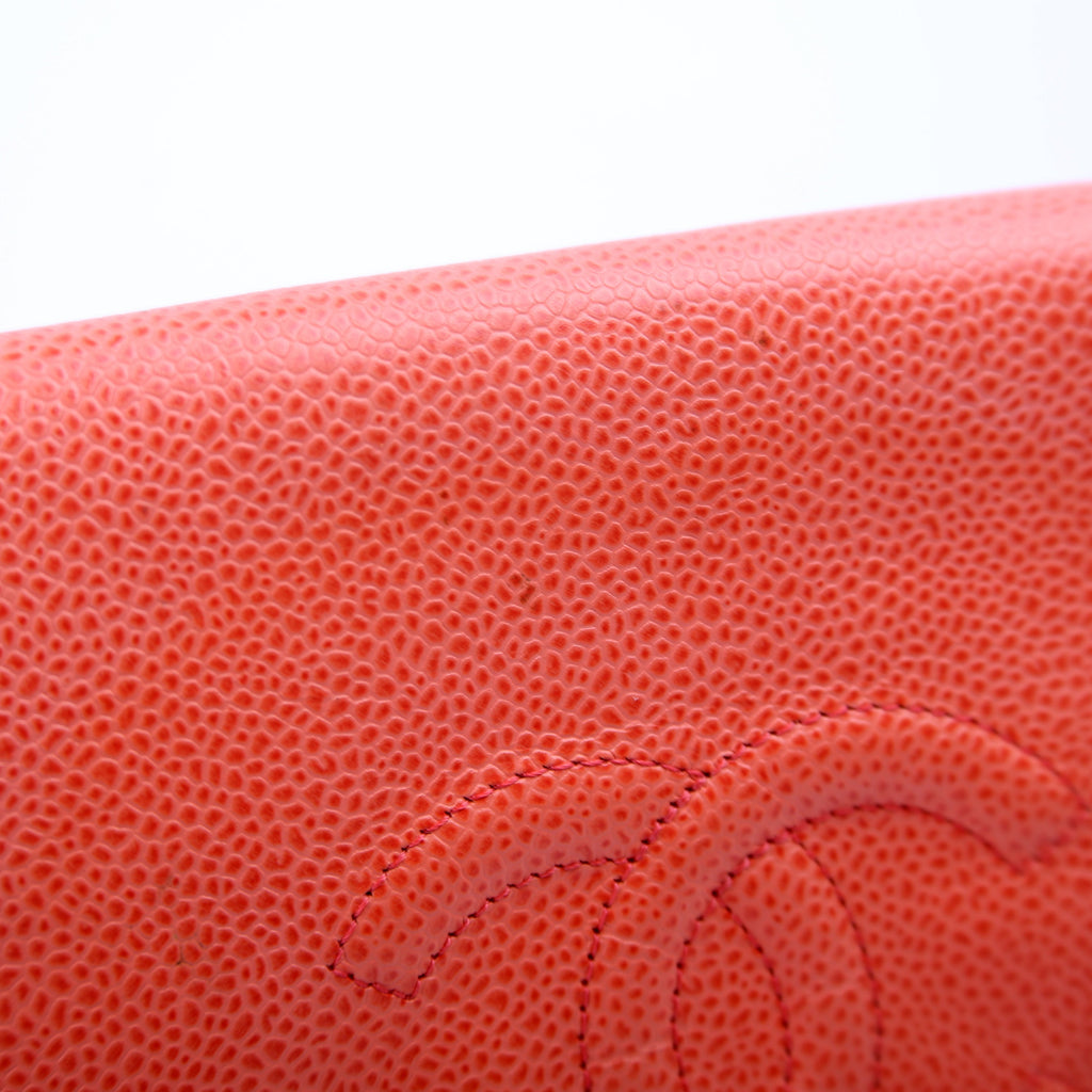 Chanel Wallet On Chain Half Moon Caviar Orange