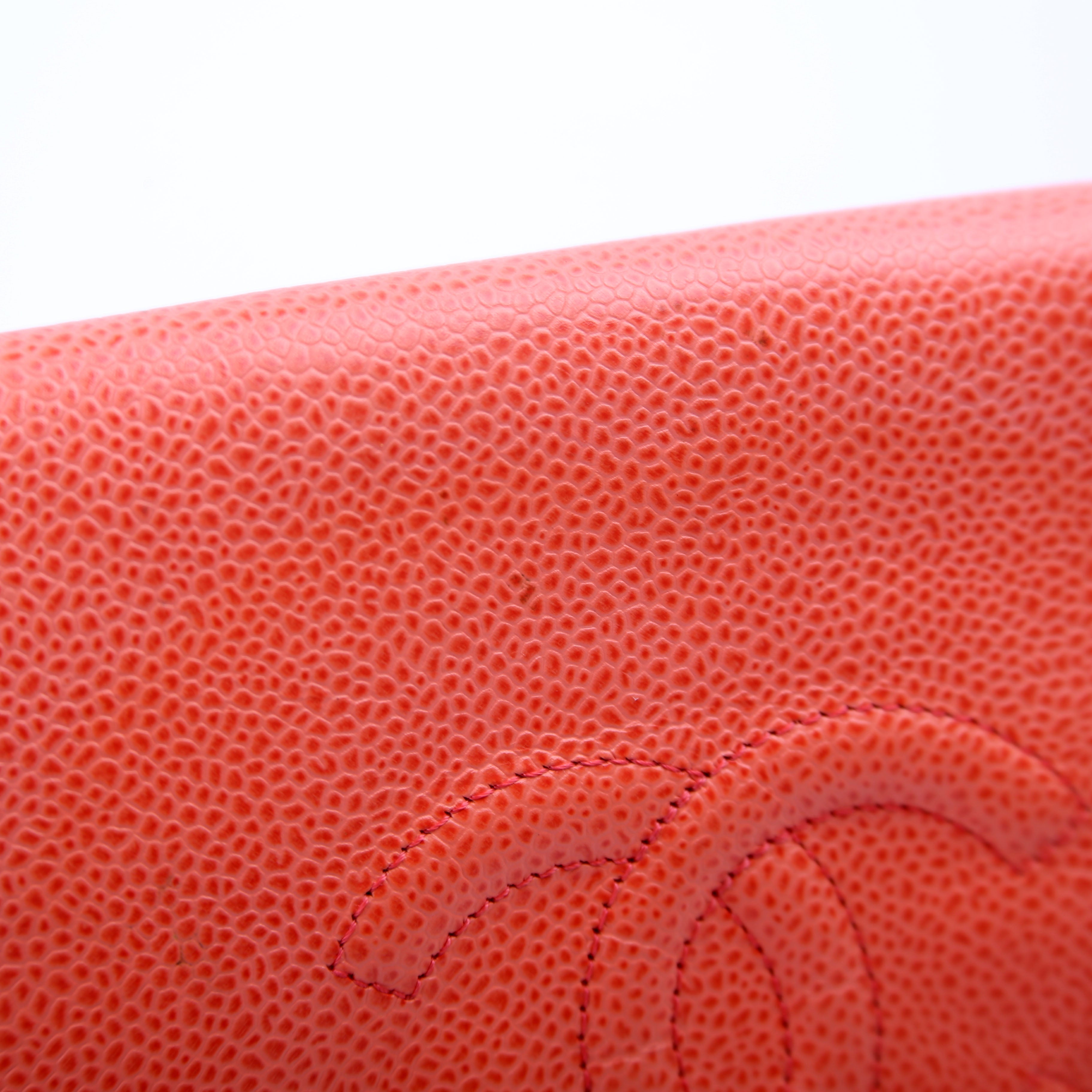 Chanel Wallet On Chain Half Moon Caviar Orange