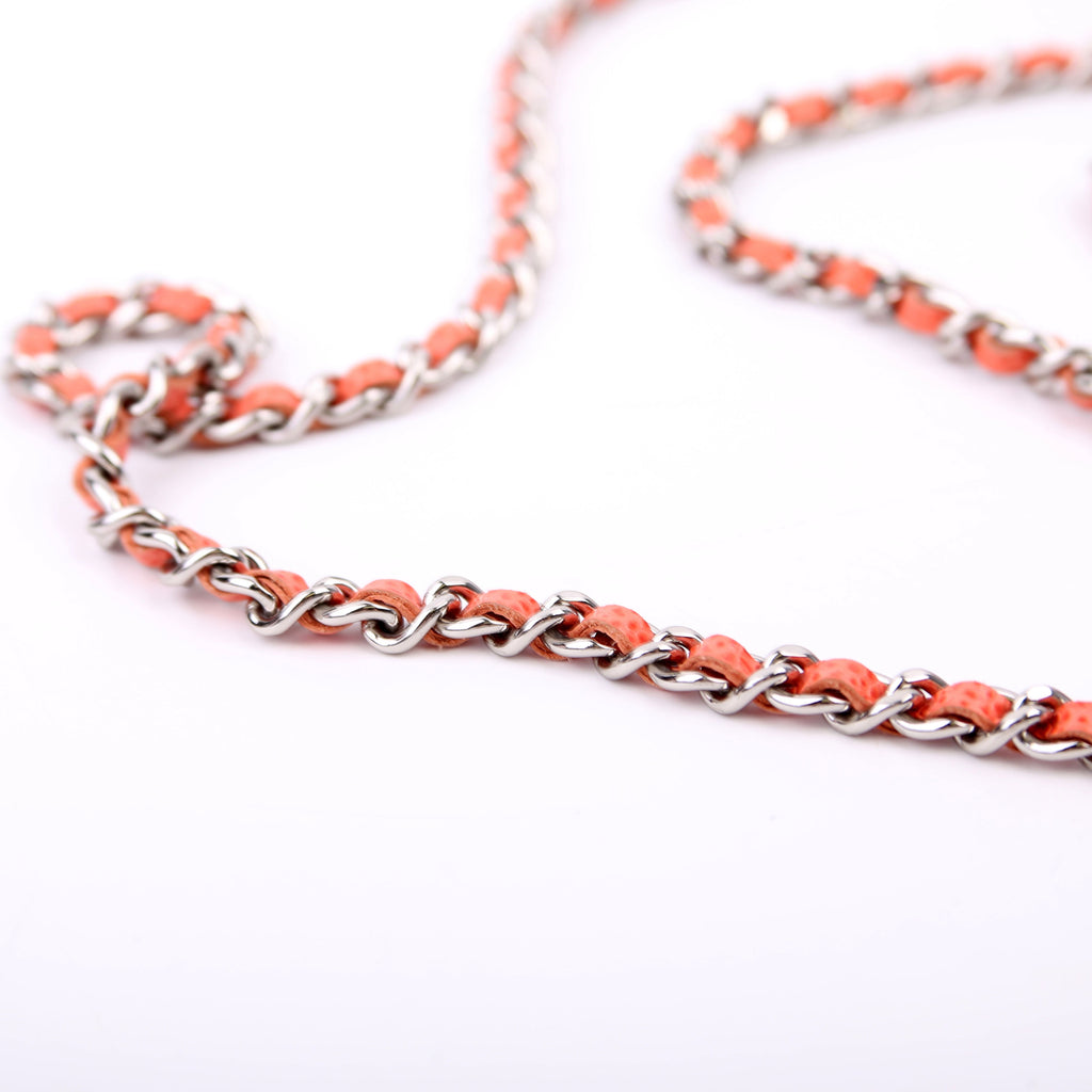 Chanel Wallet On Chain Half Moon Caviar Orange