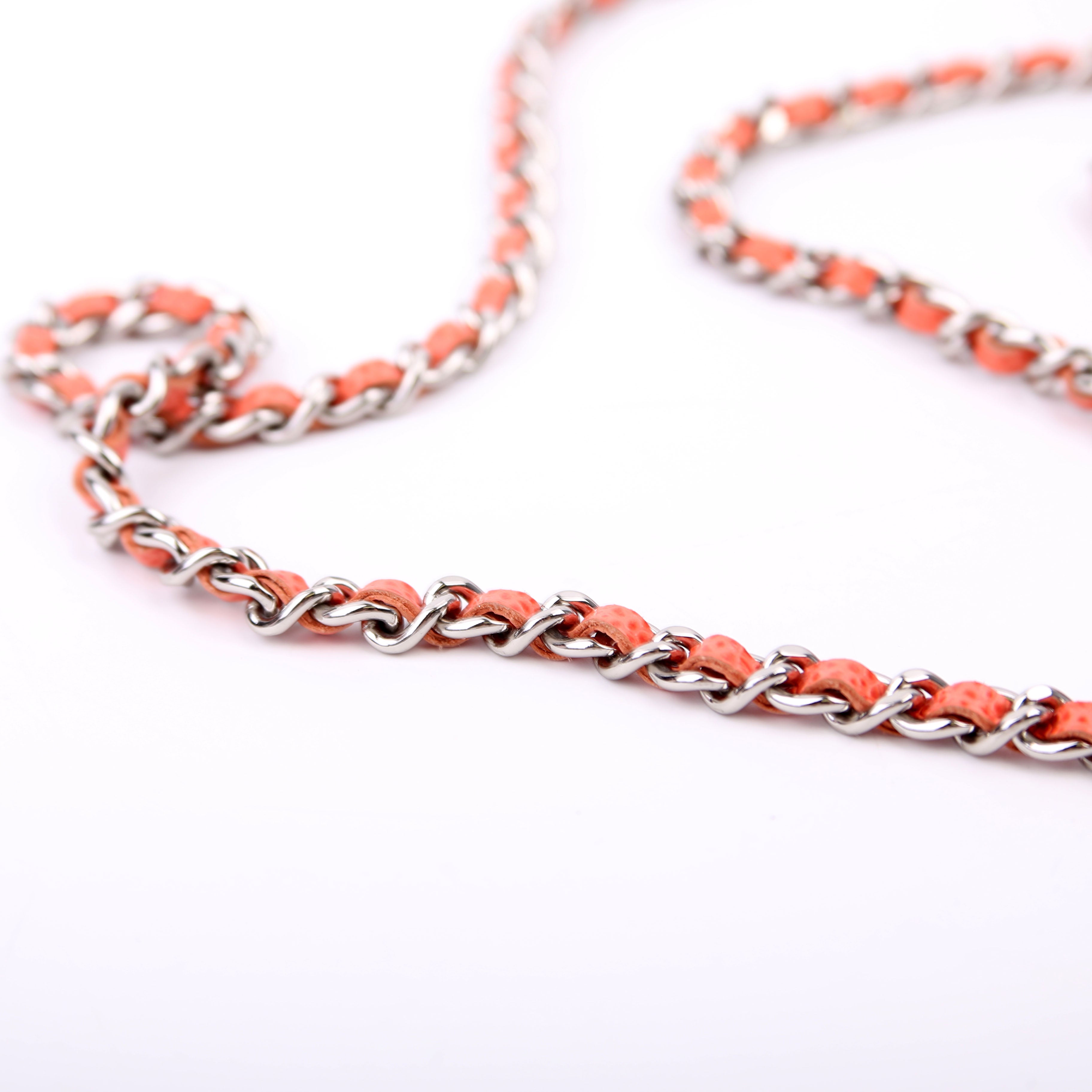 Chanel Wallet On Chain Half Moon Caviar Orange